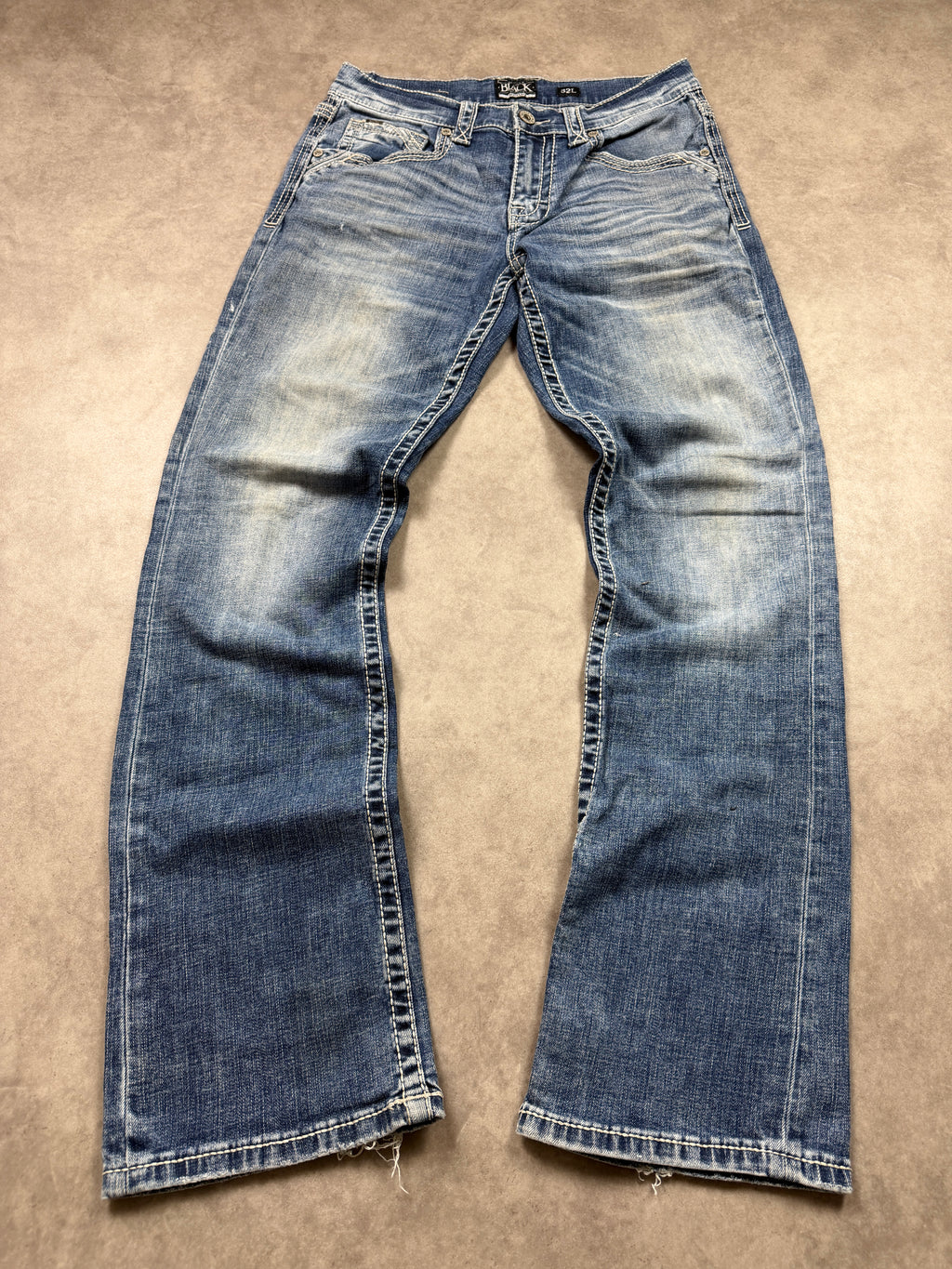 Buckle Black Vintage Backprint Y2K Jeans 2000s L Herren