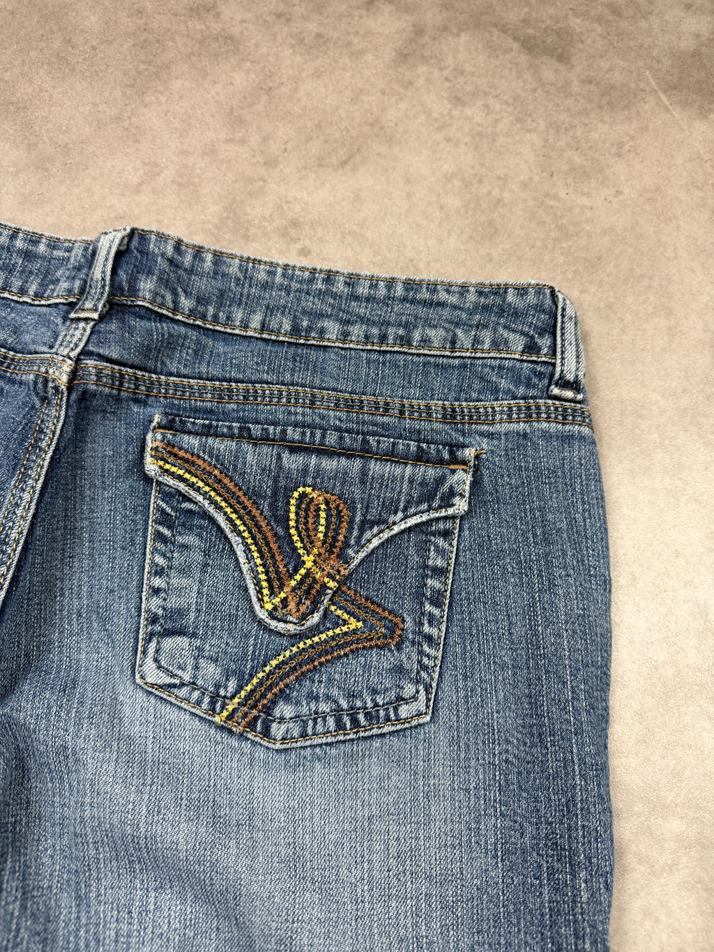 nobo Vintage Backprint Y2K Bootcut Jeans ca. 2000s Größe M