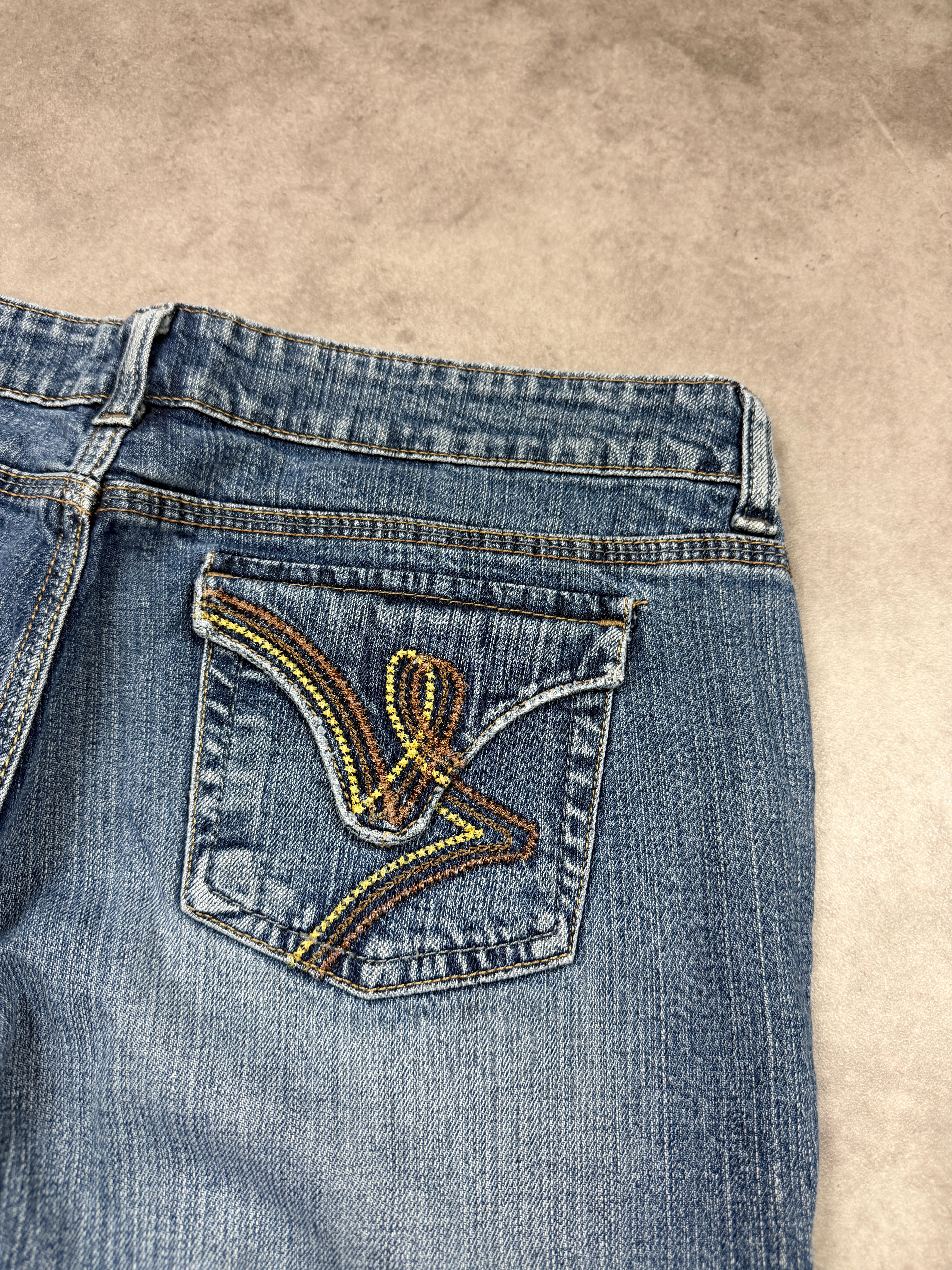 nobo Vintage Backprint Y2K Bootcut Jeans ca. 2000s Größe M