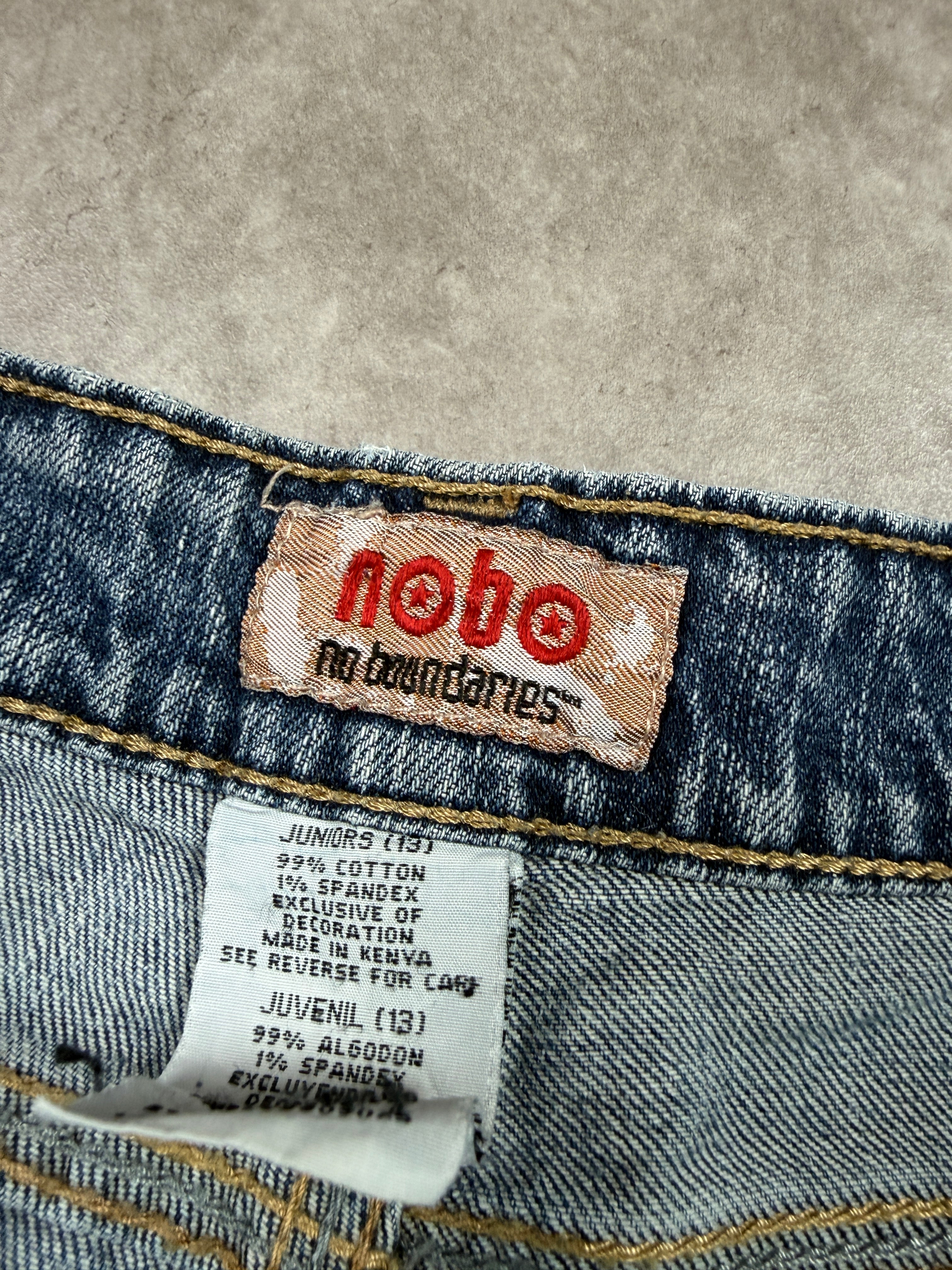 nobo Vintage Backprint Y2K Bootcut Jeans ca. 2000s Größe M