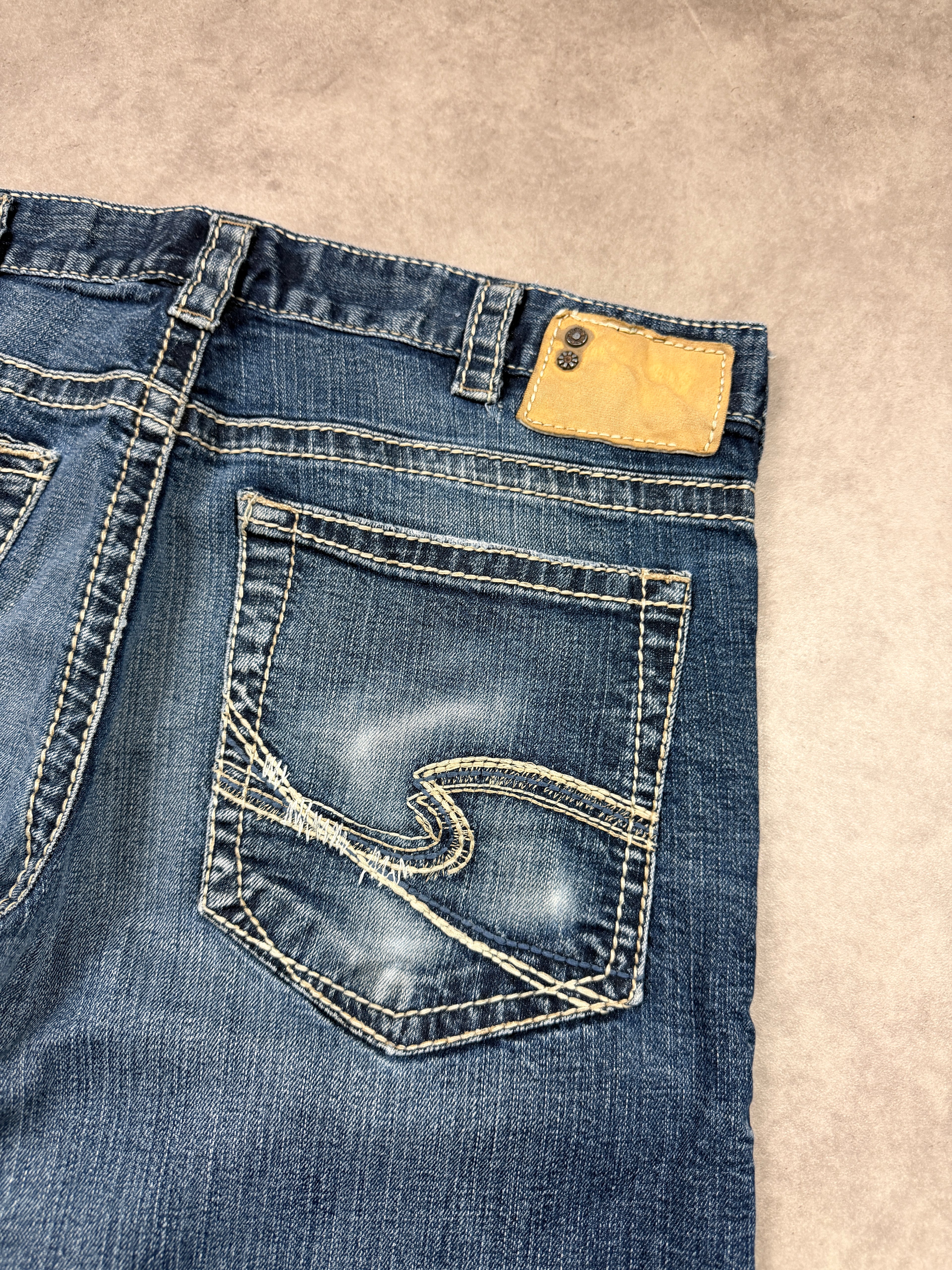 Silver Jeans Vintage Backprint Y2K Straight Fit 2000s XL Herren