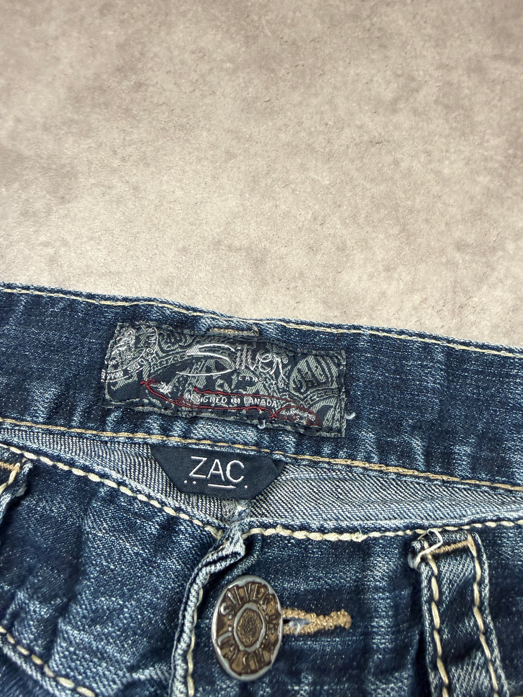 Silver Jeans Vintage Backprint Y2K Straight Fit 2000s XL Herren