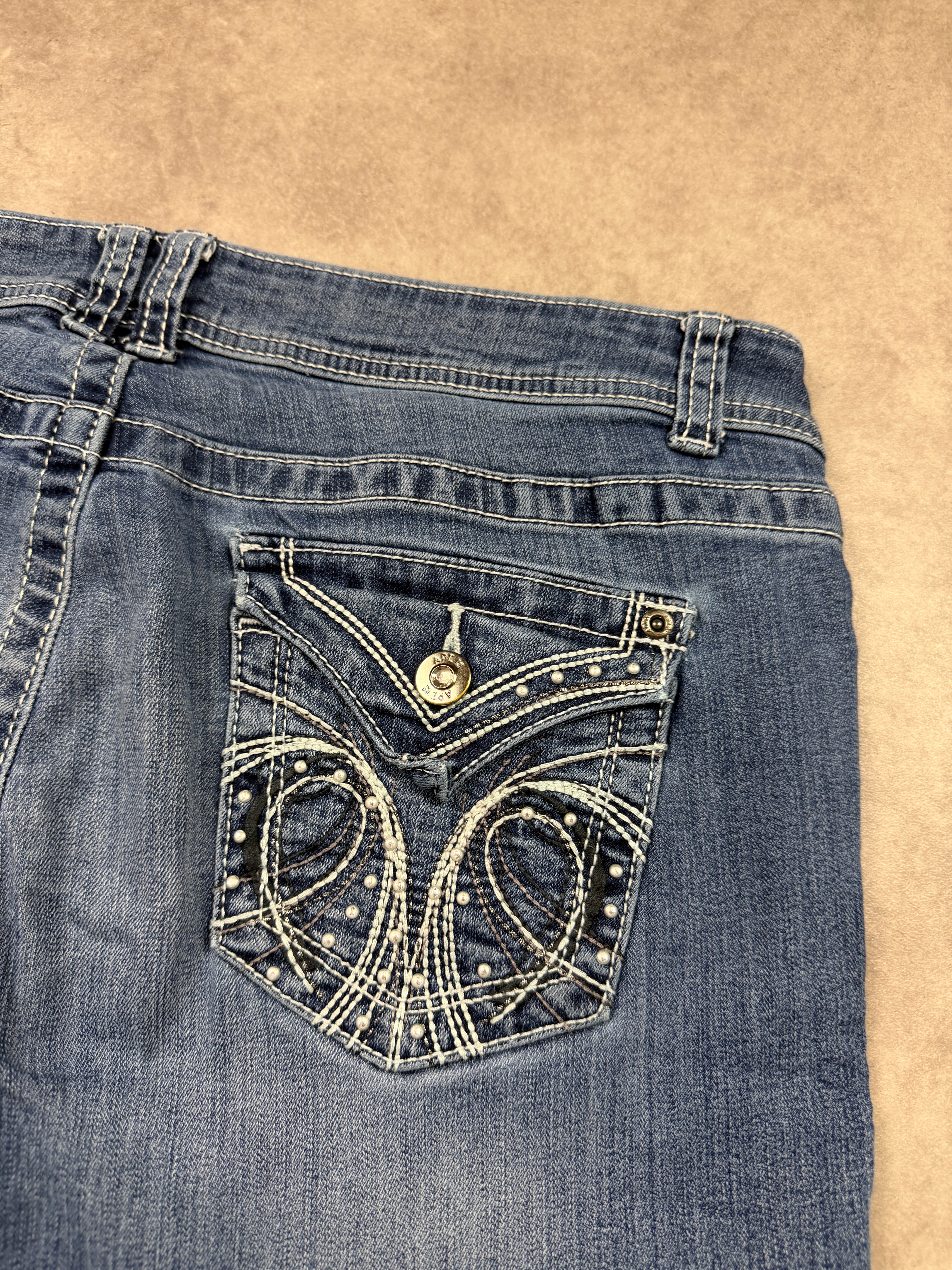 APT.9 Vintage Jeans Backprint Y2K Bootcut Fit 2007 M Damen