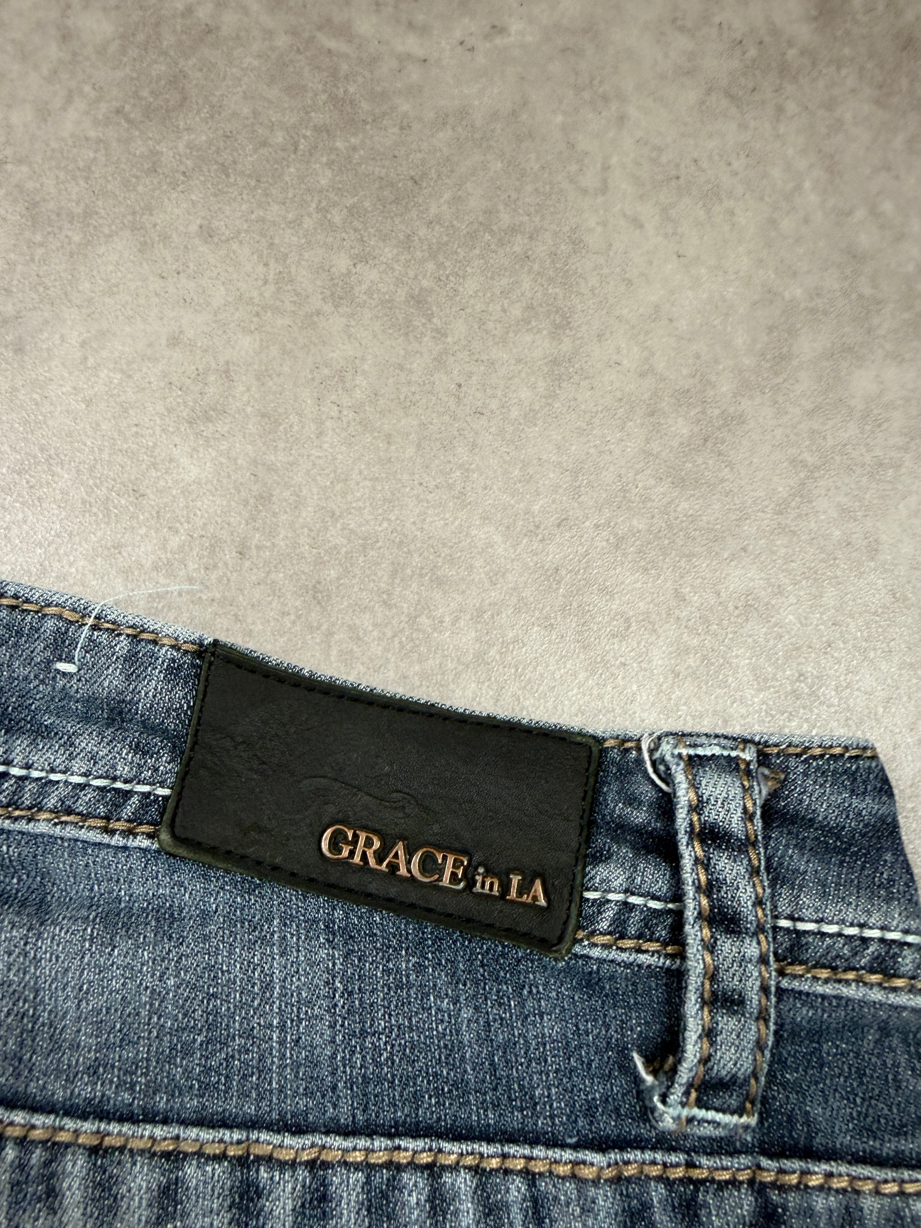 Grace in LA Vintage Jeans Backprint Y2K Bootcut Fit 2006 M Damen