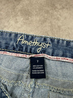 Amethyst Vintage Jeans Backprint Y2K Bootcut Fit 2005 S Damen