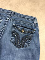 Amethyst Vintage Jeans Backprint Y2K Bootcut Fit 2005 S Damen