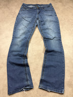 Amethyst Vintage Jeans Backprint Y2K Bootcut Fit 2005 S Damen