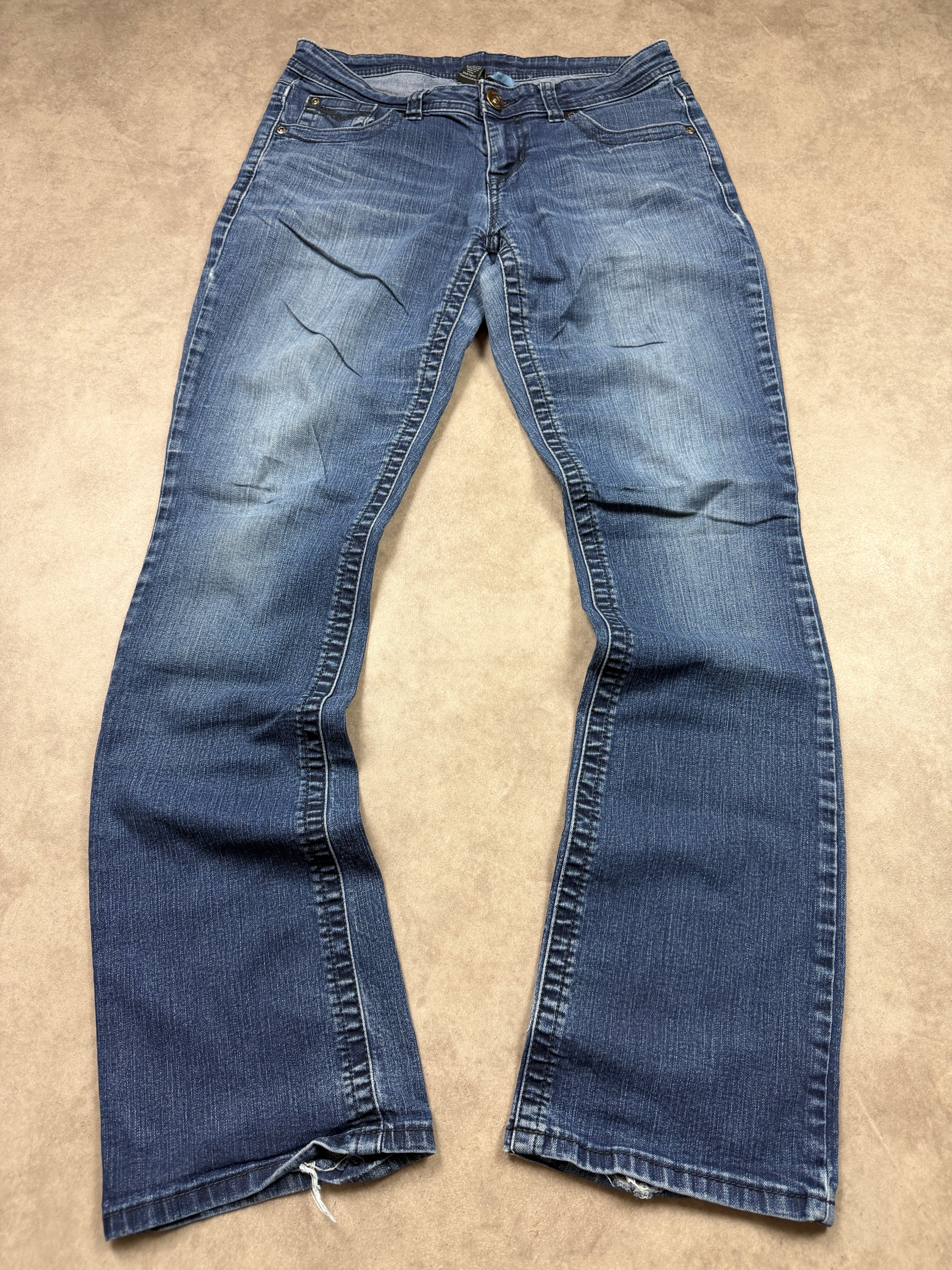 Amethyst Vintage Jeans Backprint Y2K Bootcut Fit 2005 S Damen