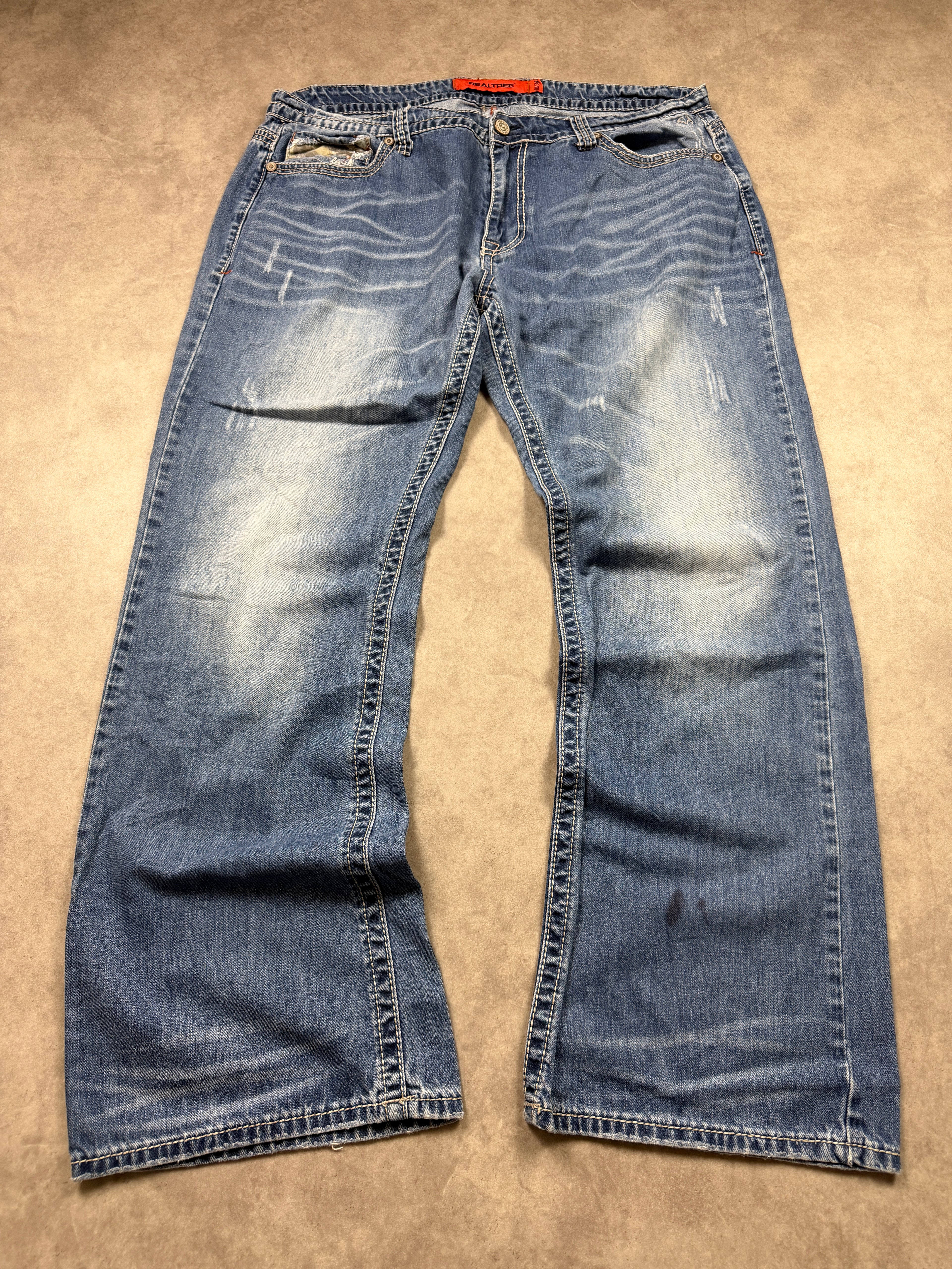 Realtree Vintage Jeans Backprint Y2K Straight Fit 2005 L
