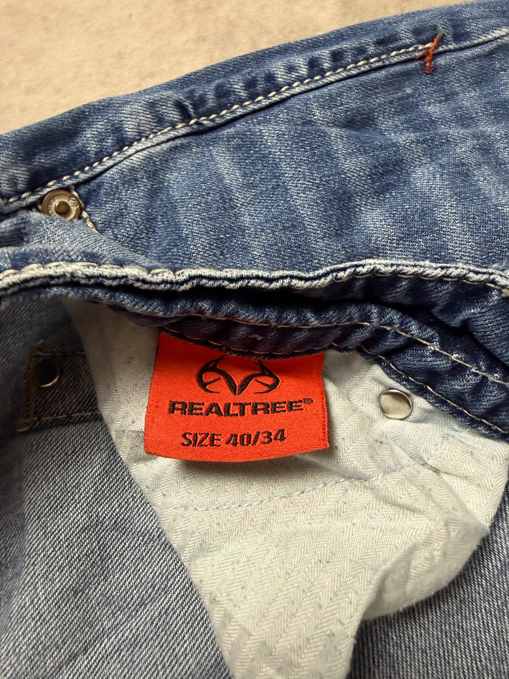 Realtree Vintage Jeans Backprint Y2K Straight Fit 2005 L