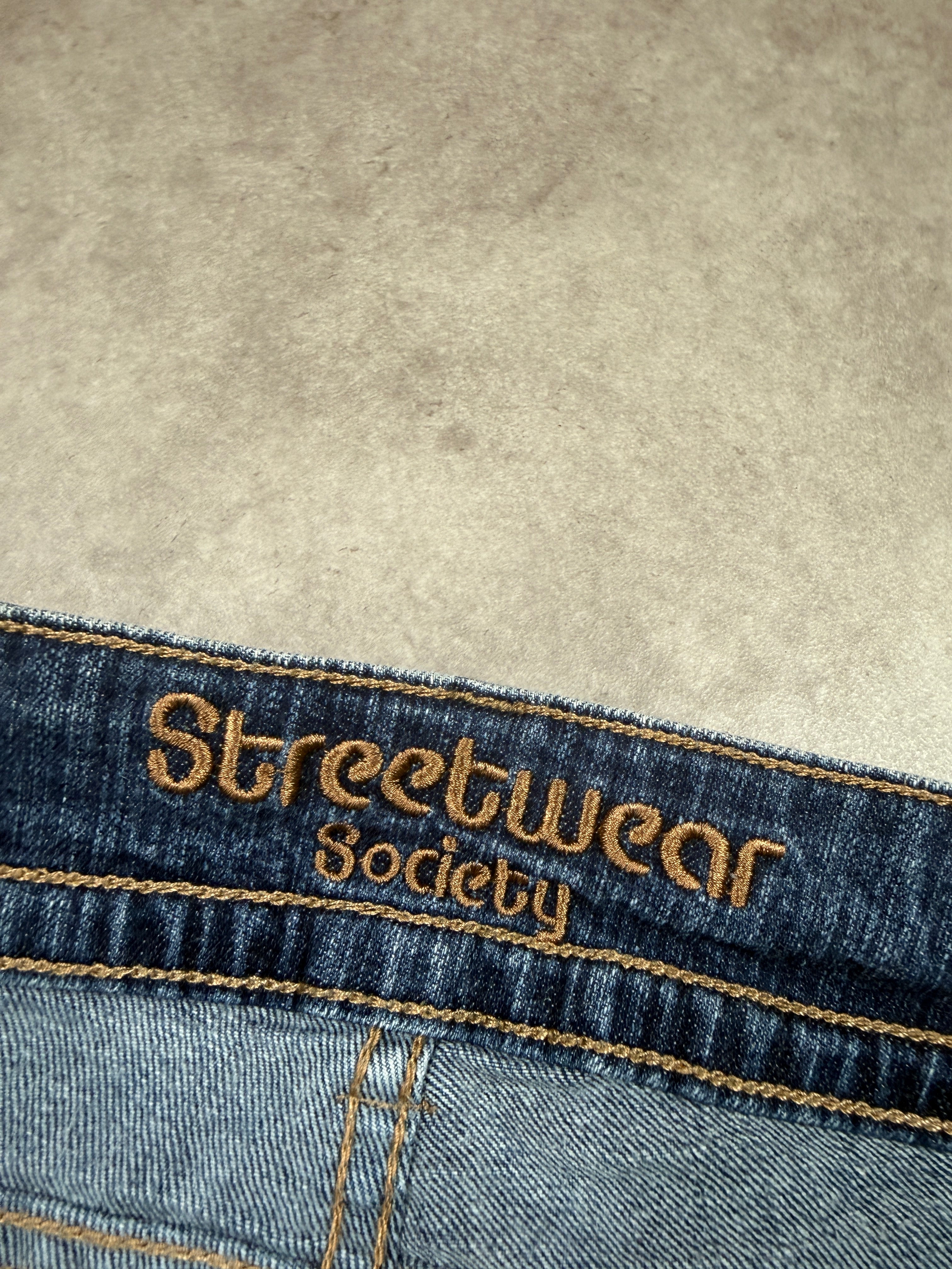 Streetwear Society Vintage Jeans Backprint Y2K Bootcut Fit 2003 M Damen