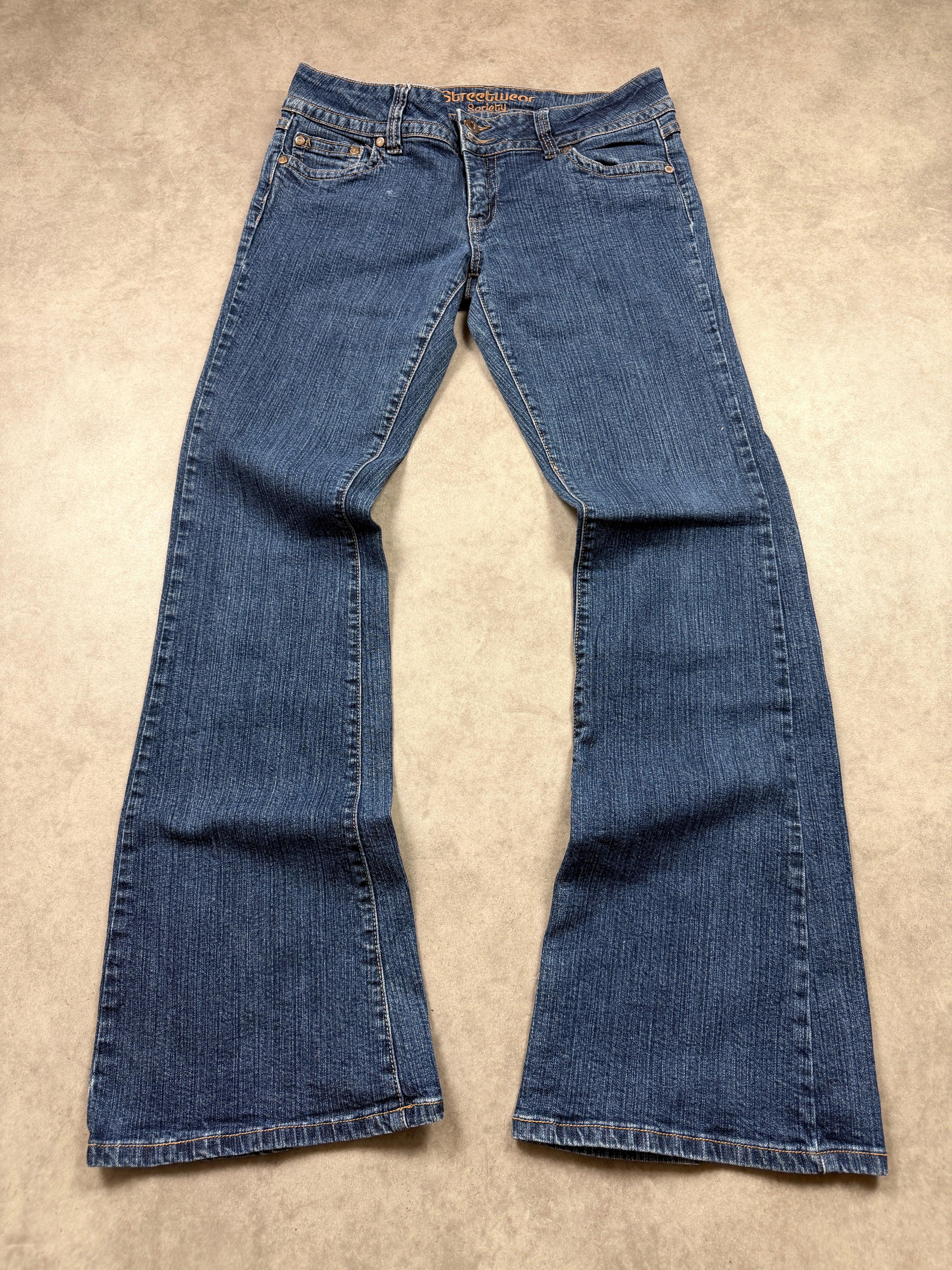 Streetwear Society Vintage Jeans Backprint Y2K Bootcut Fit 2003 M Damen