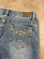 Shyanne Vintage Jeans Backprint Y2K Bootcut Fit 2006 S Damen