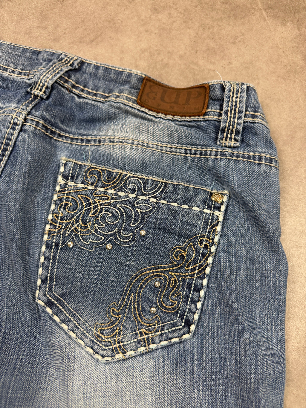 Cowgirl Up Vintage Jeans Backprint Y2K Straight Fit 2005 L