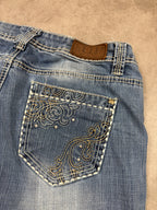 Cowgirl Up Vintage Jeans Backprint Y2K Straight Fit 2005 L