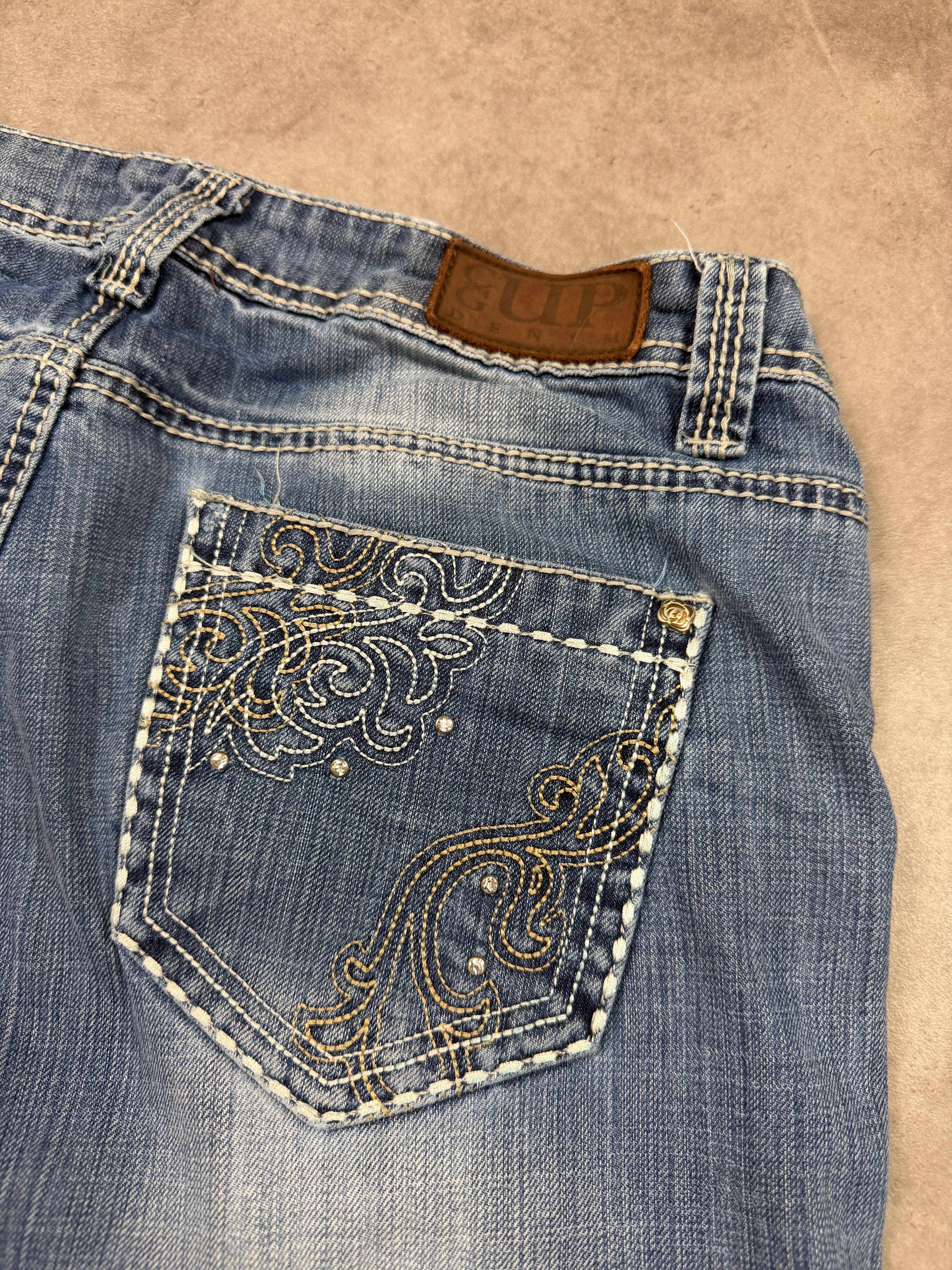 Cowgirl Up Vintage Jeans Backprint Y2K Straight Fit 2005 L