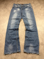 Cowgirl Up Vintage Jeans Backprint Y2K Straight Fit 2005 L