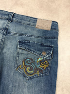 Denim Vintage Jeans Backprint Y2K Bootcut Fit 2006 M Damen