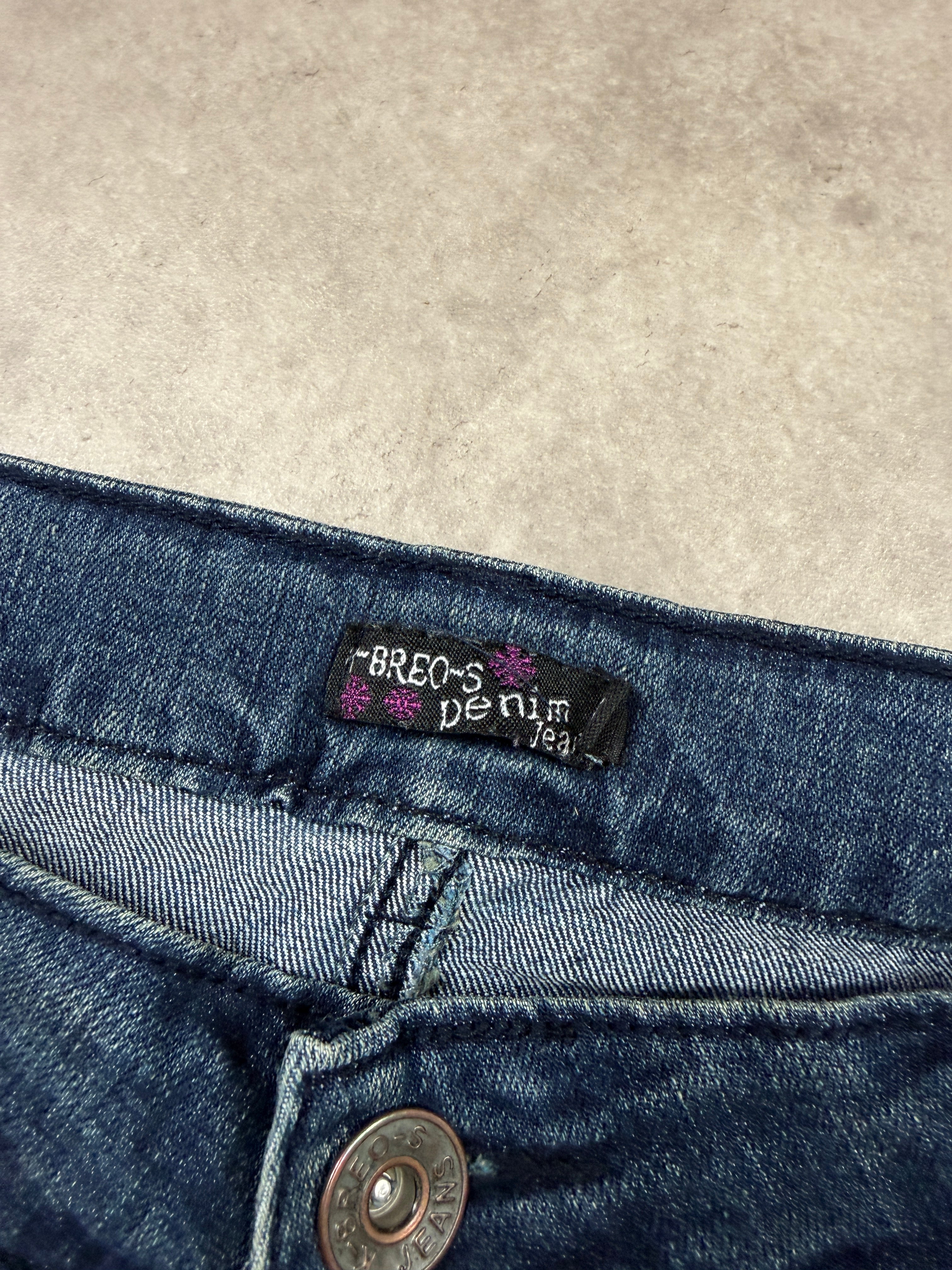 Denim Vintage Jeans Backprint Y2K Bootcut Fit 2006 M Damen