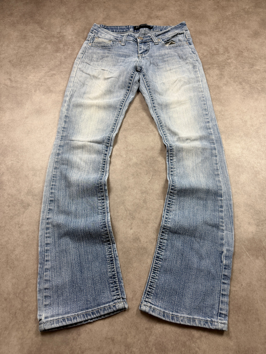 Premier Vintage Jeans Backprint Y2K Bootcut Fit 2006 M Damen