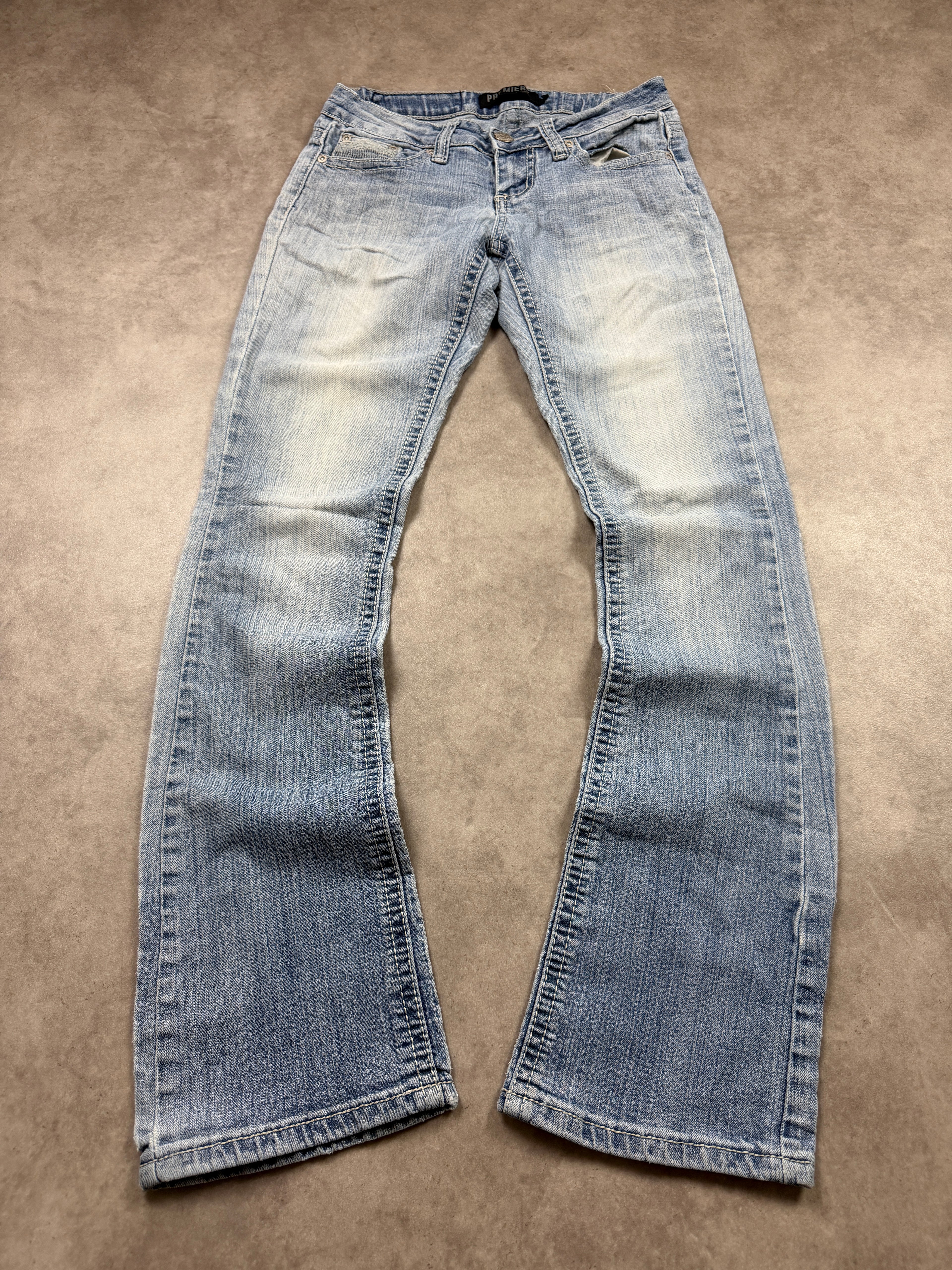 Premier Vintage Jeans Backprint Y2K Bootcut Fit 2006 M Damen