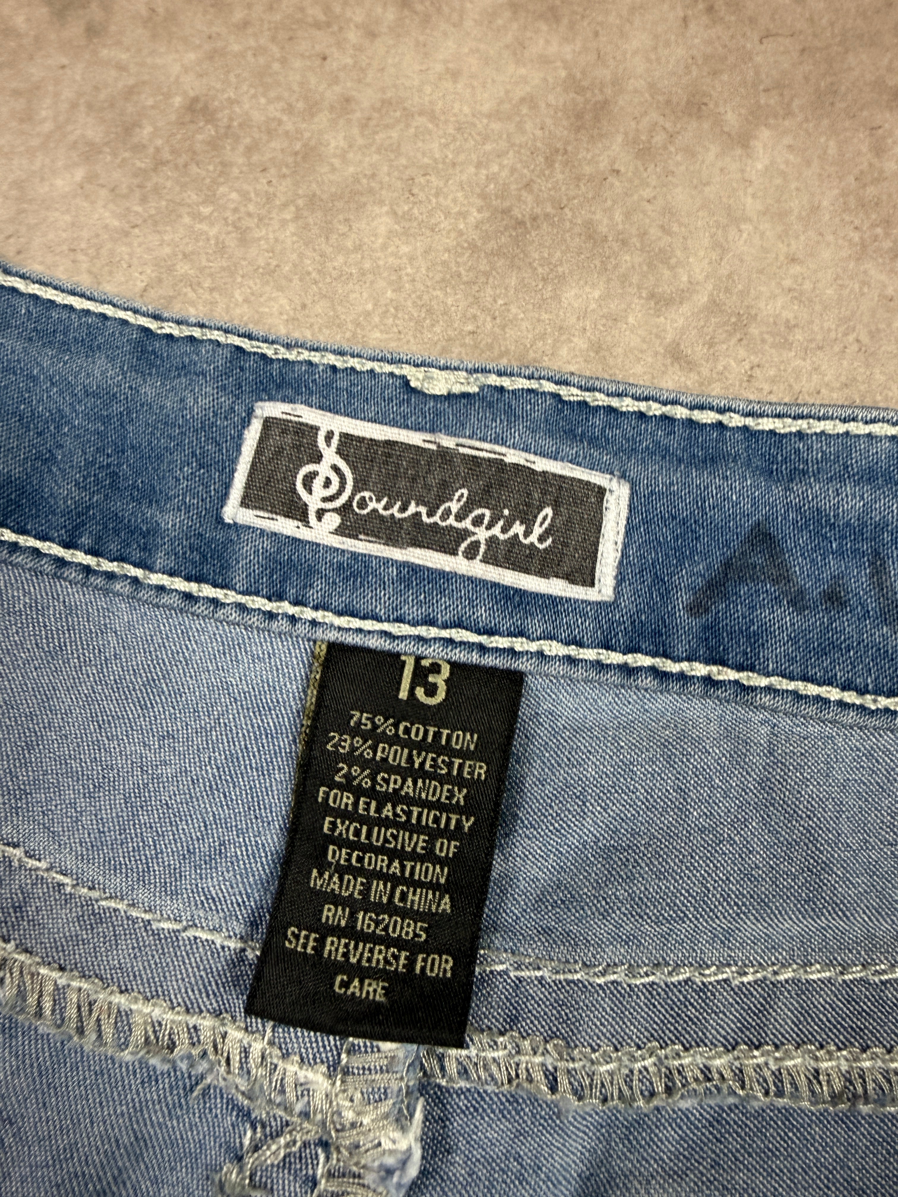 Soundgirl Vintage Jeans Backprint Y2K Bootcut Fit 2006 L Damen