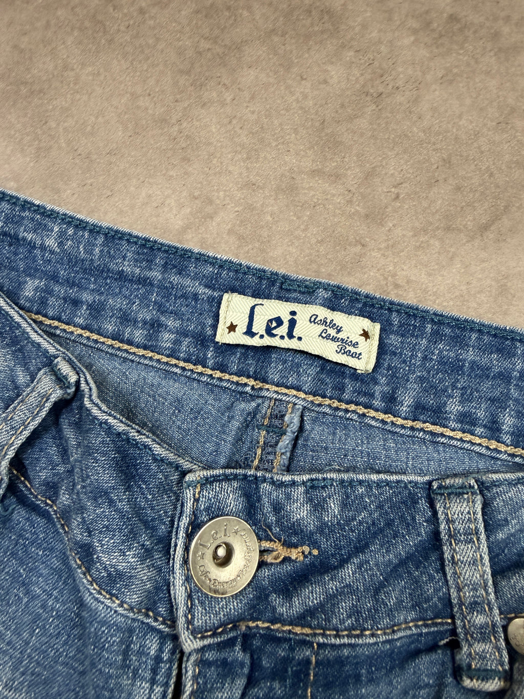 L.E.I. Vintage Jeans Backprint Y2K Bootcut Fit 2006 S Damen