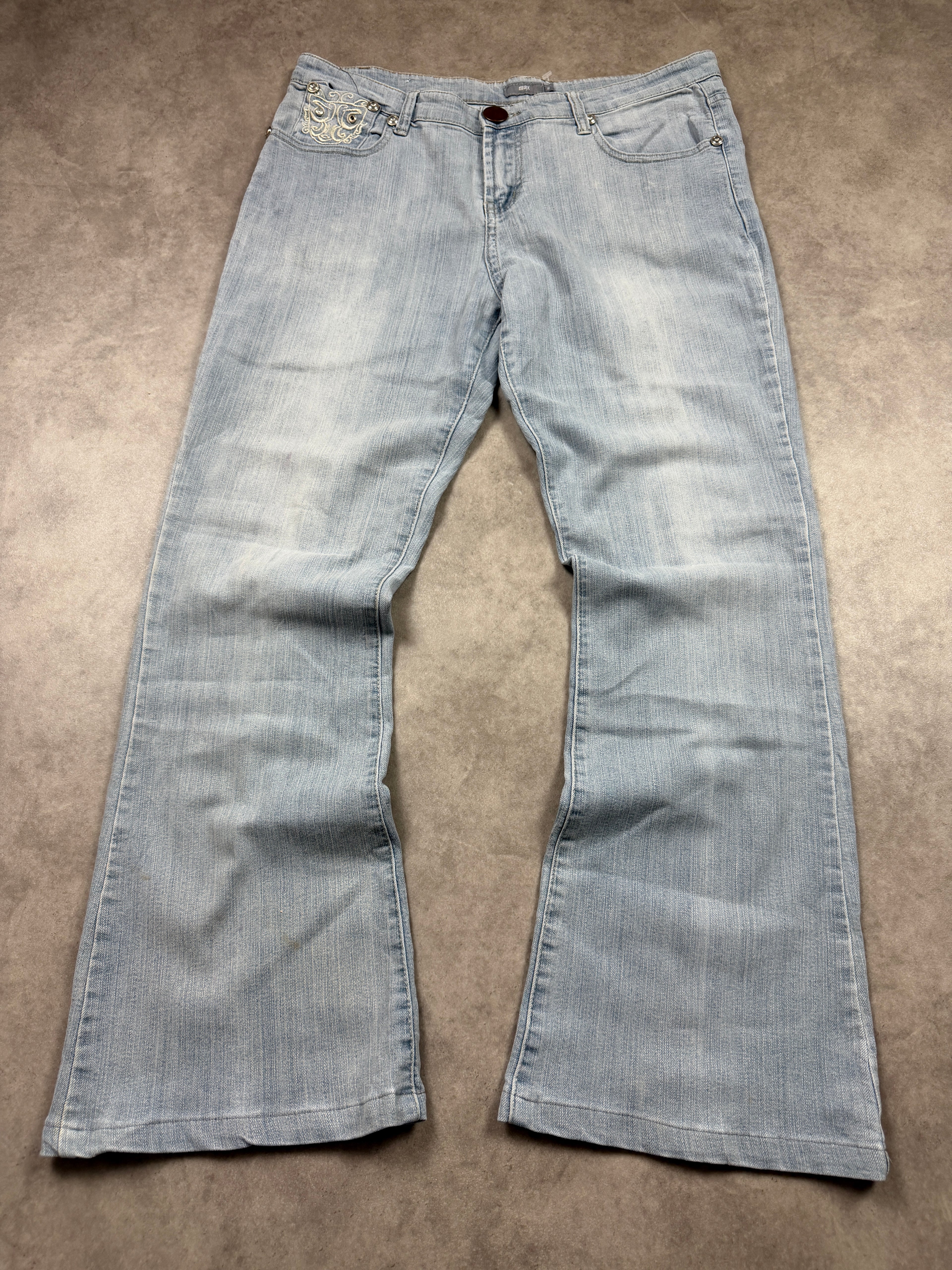 Max Vintage Jeans Backprint Y2K Bootcut Fit 2005 M
