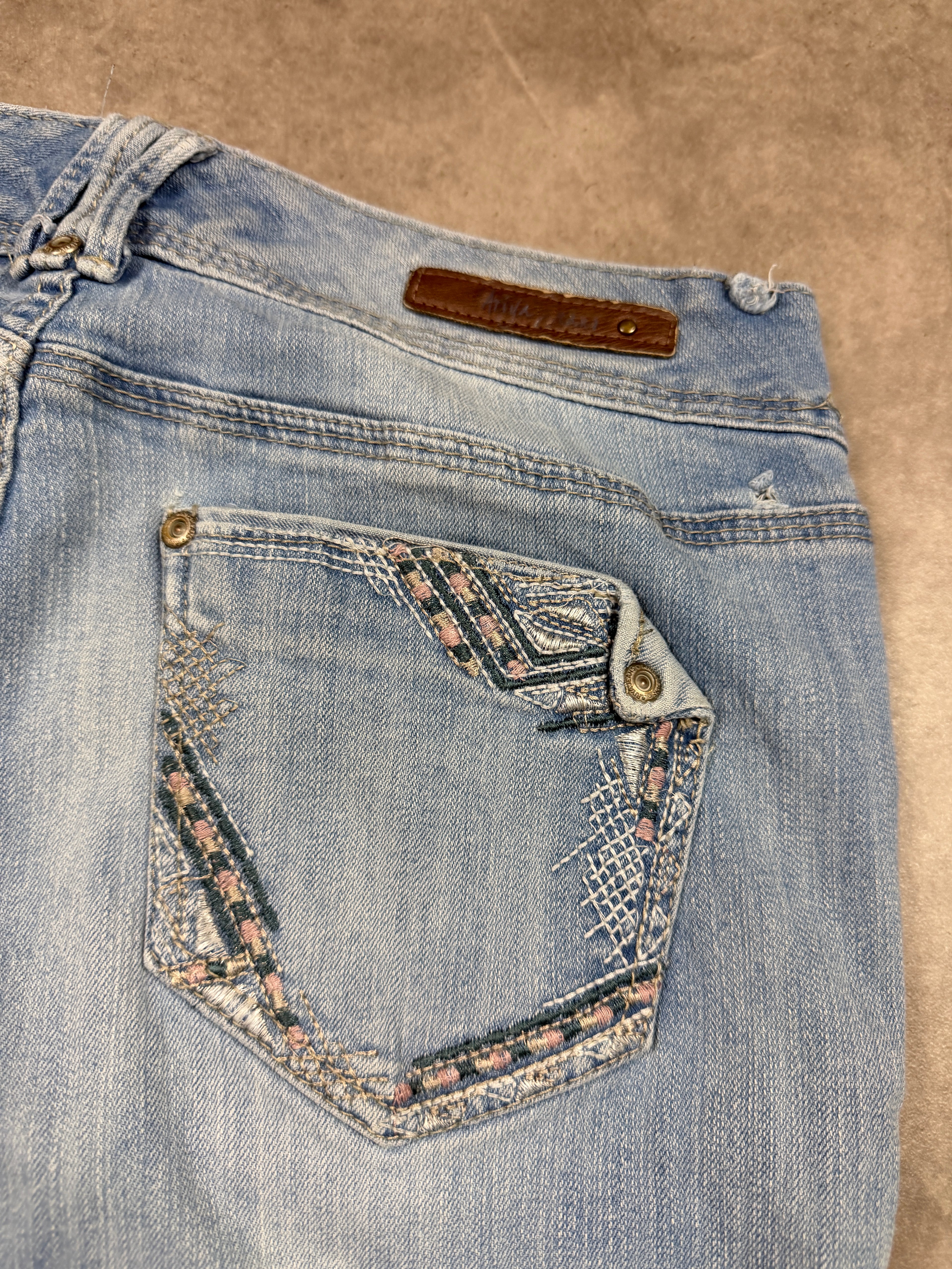 Maya Vintage Jeans Backprint Y2K Bootcut Fit 2006 M Damen