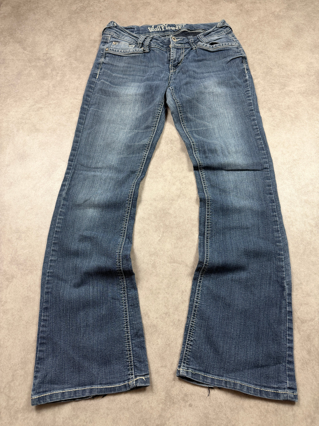 Wallflower Vintage Jeans Backprint Y2K Bootcut Fit 2005 S Damen