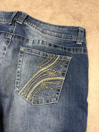 API Vintage Jeans Backprint Y2K Bootcut Fit 2006 M Damen