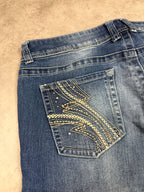 API Vintage Jeans Backprint Y2K Bootcut Fit 2006 M Damen