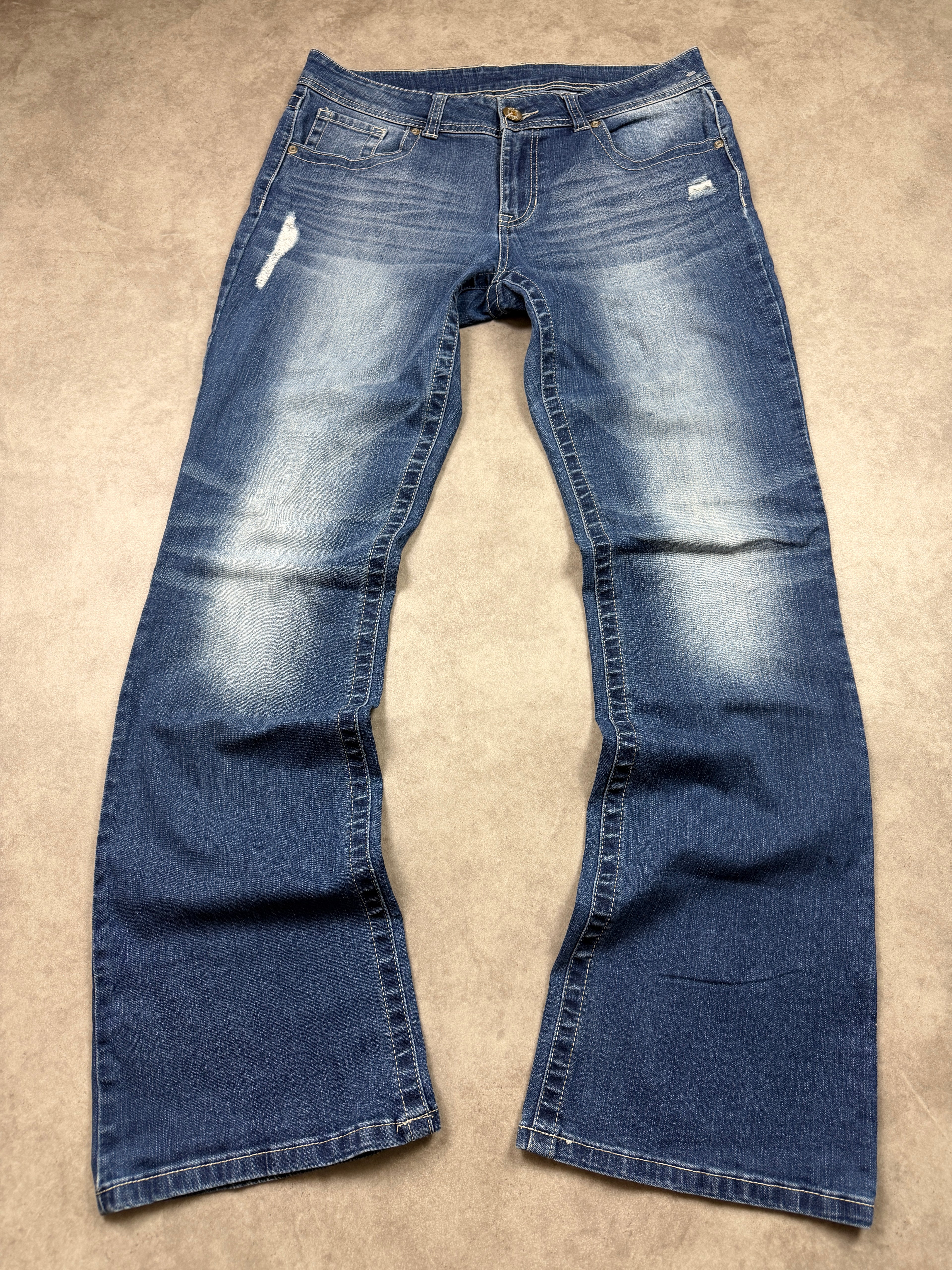 API Vintage Jeans Backprint Y2K Bootcut Fit 2006 M Damen