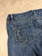 White House Blanc Vintage Jeans Backprint Y2K Bootcut Fit 2005 S Damen