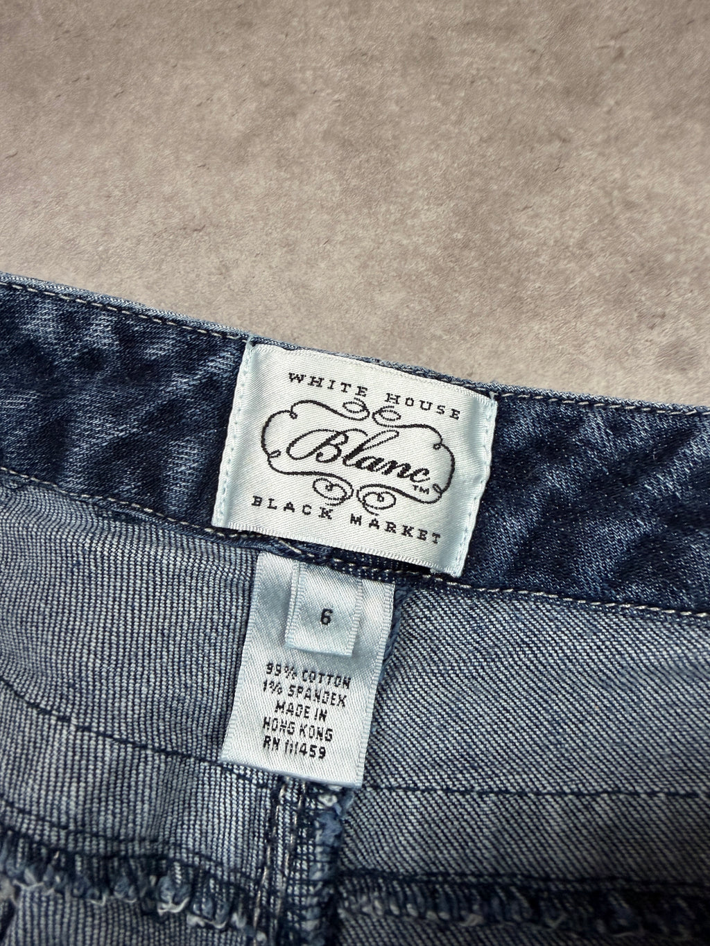 White House Blanc Vintage Jeans Backprint Y2K Bootcut Fit 2005 S Damen