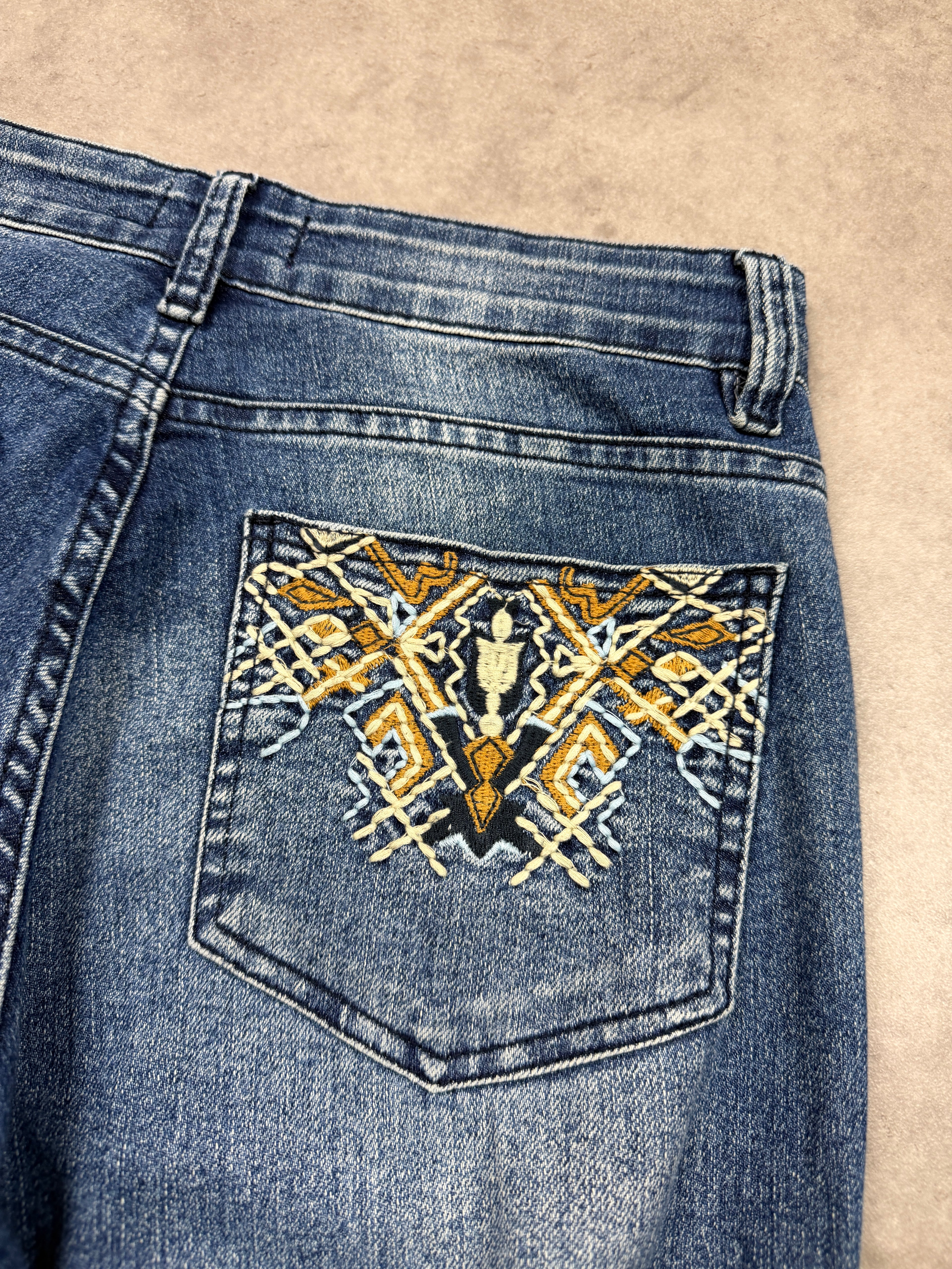 Pink & Co Vintage Jeans Backprint Y2K Bootcut Fit 2006 M Damen