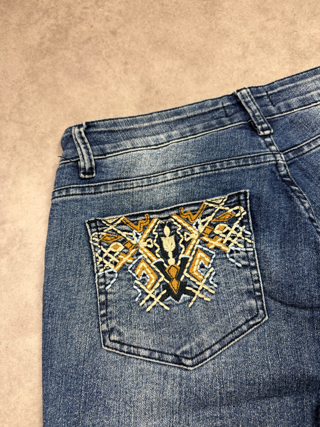 Pink & Co Vintage Jeans Backprint Y2K Bootcut Fit 2006 M Damen