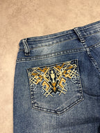 Pink & Co Vintage Jeans Backprint Y2K Bootcut Fit 2006 M Damen