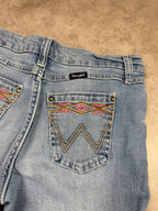 Wrangler Vintage Jeans Backprint Y2K Bootcut Fit 2004 M Damen