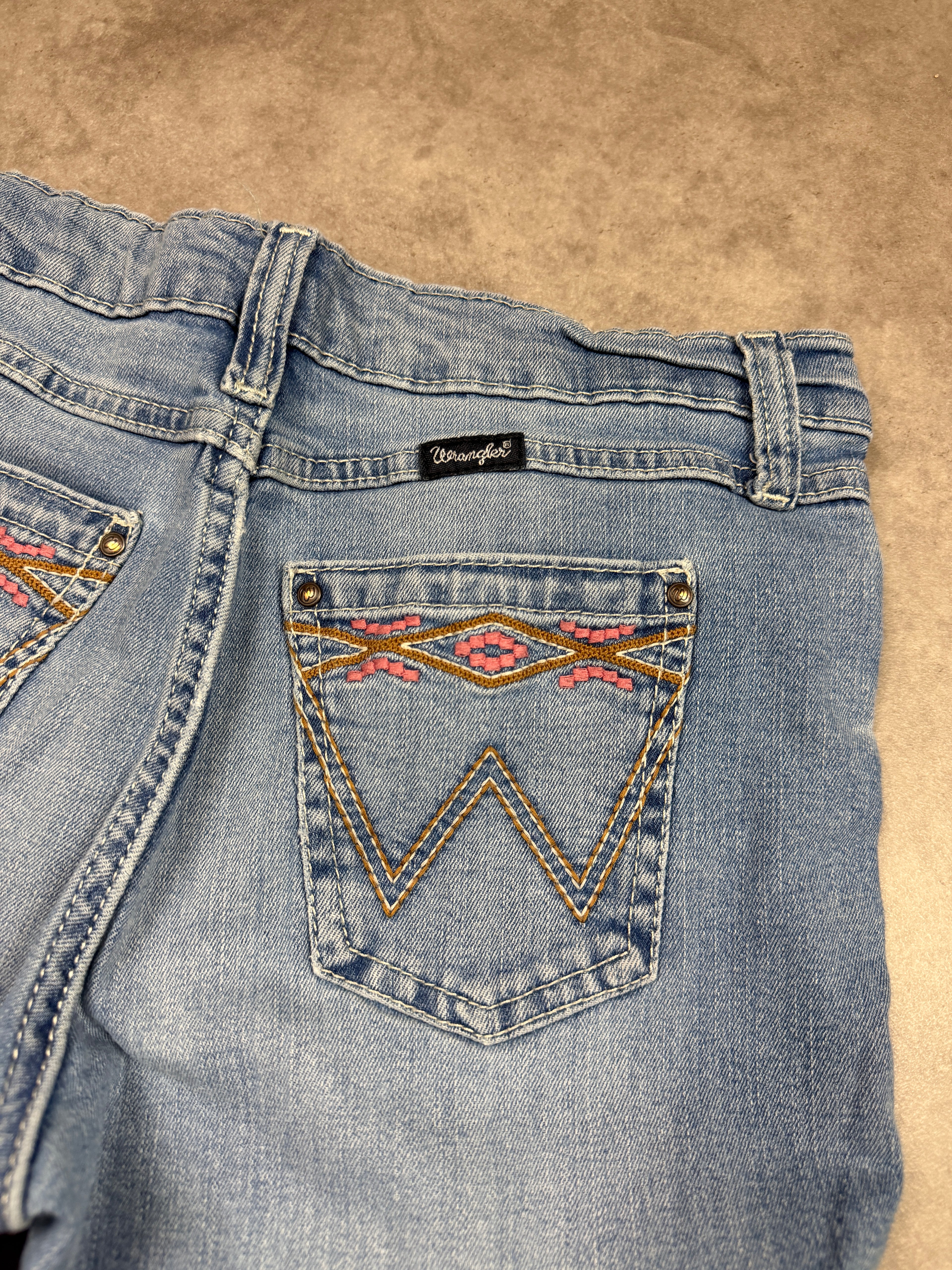 Wrangler Vintage Jeans Backprint Y2K Bootcut Fit 2004 M Damen