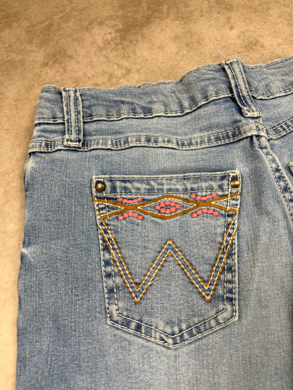 Wrangler Vintage Jeans Backprint Y2K Bootcut Fit 2004 M Damen