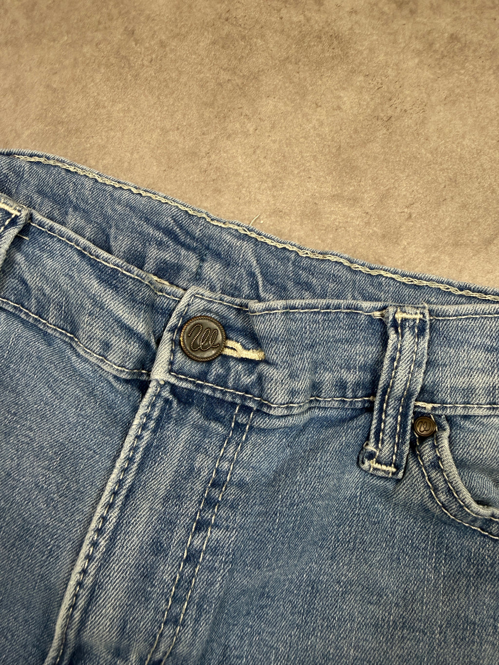 Wrangler Vintage Jeans Backprint Y2K Bootcut Fit 2004 M Damen