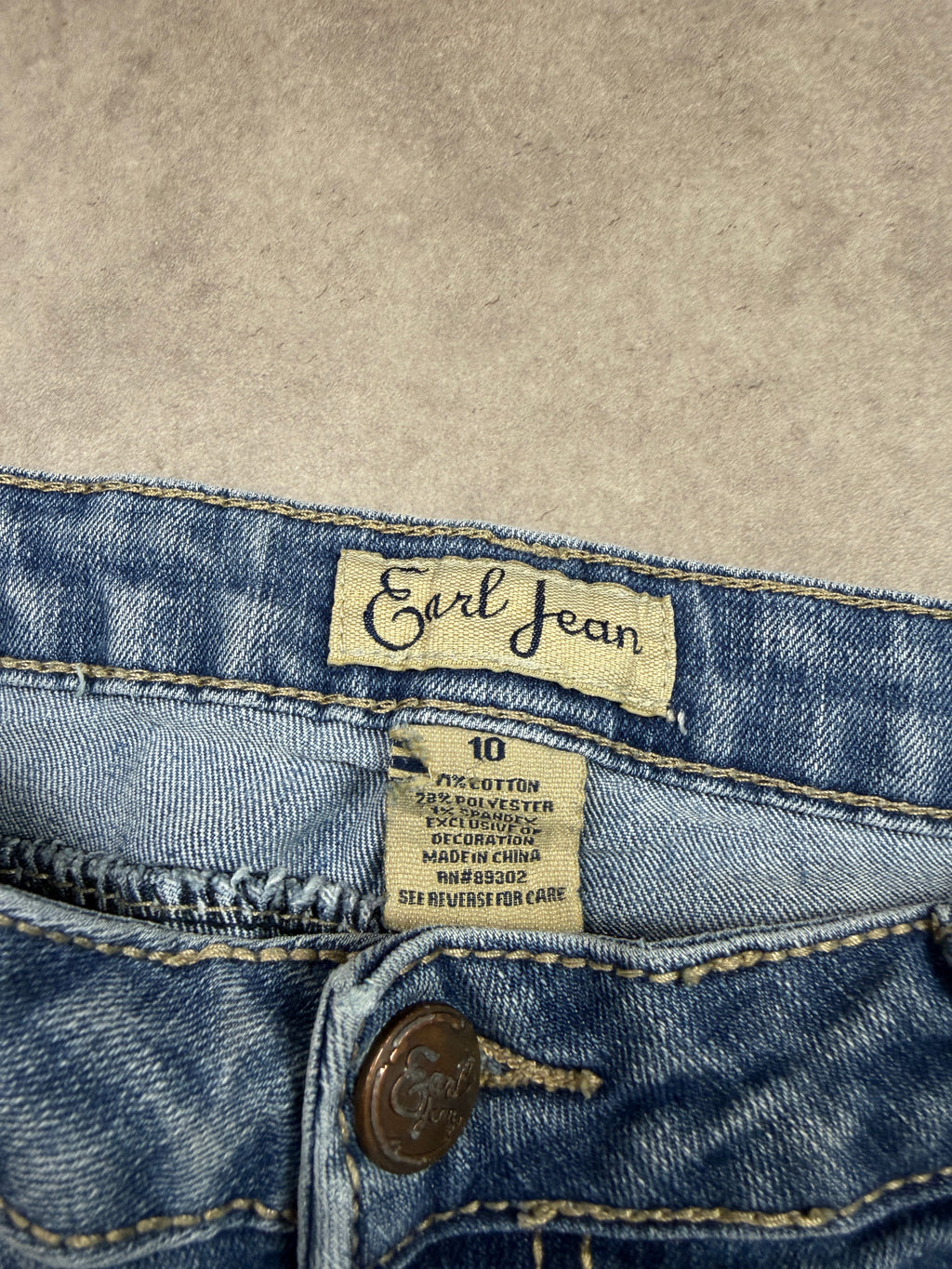 Earl Jean Vintage Jeans Backprint Y2K Bootcut Fit 2005 M Damen