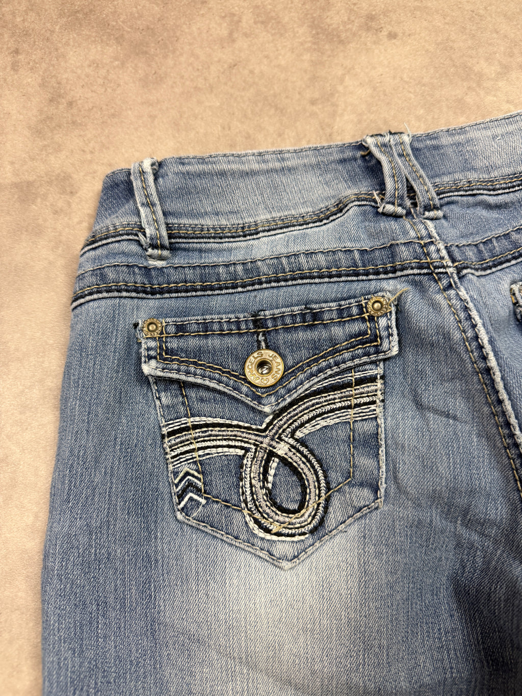 Angels Vintage Jeans Backprint Y2K Bootcut Fit 2005 S Damen