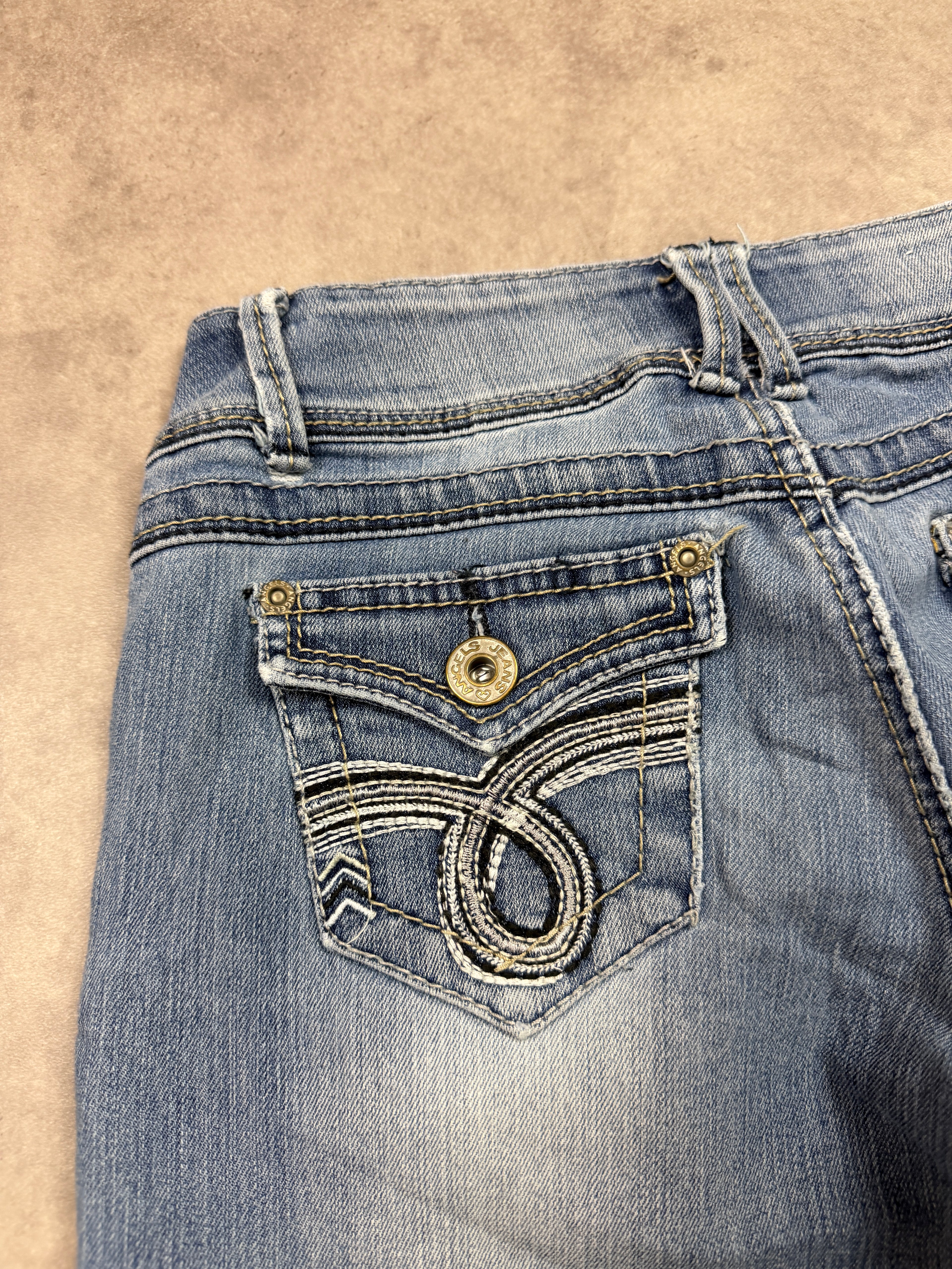 Angels Vintage Jeans Backprint Y2K Bootcut Fit 2005 S Damen