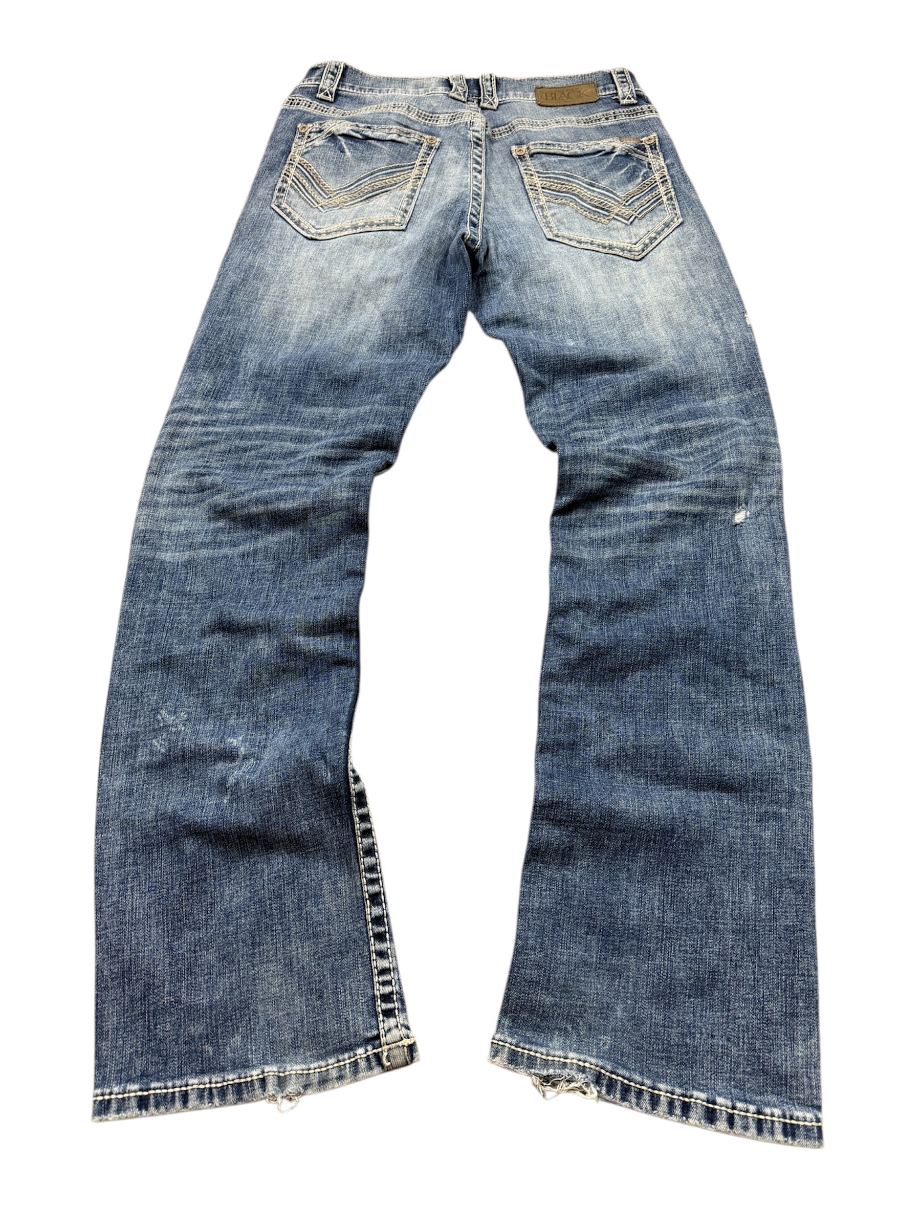 Buckle Black Vintage Backprint Y2K Jeans 2000s L Herren