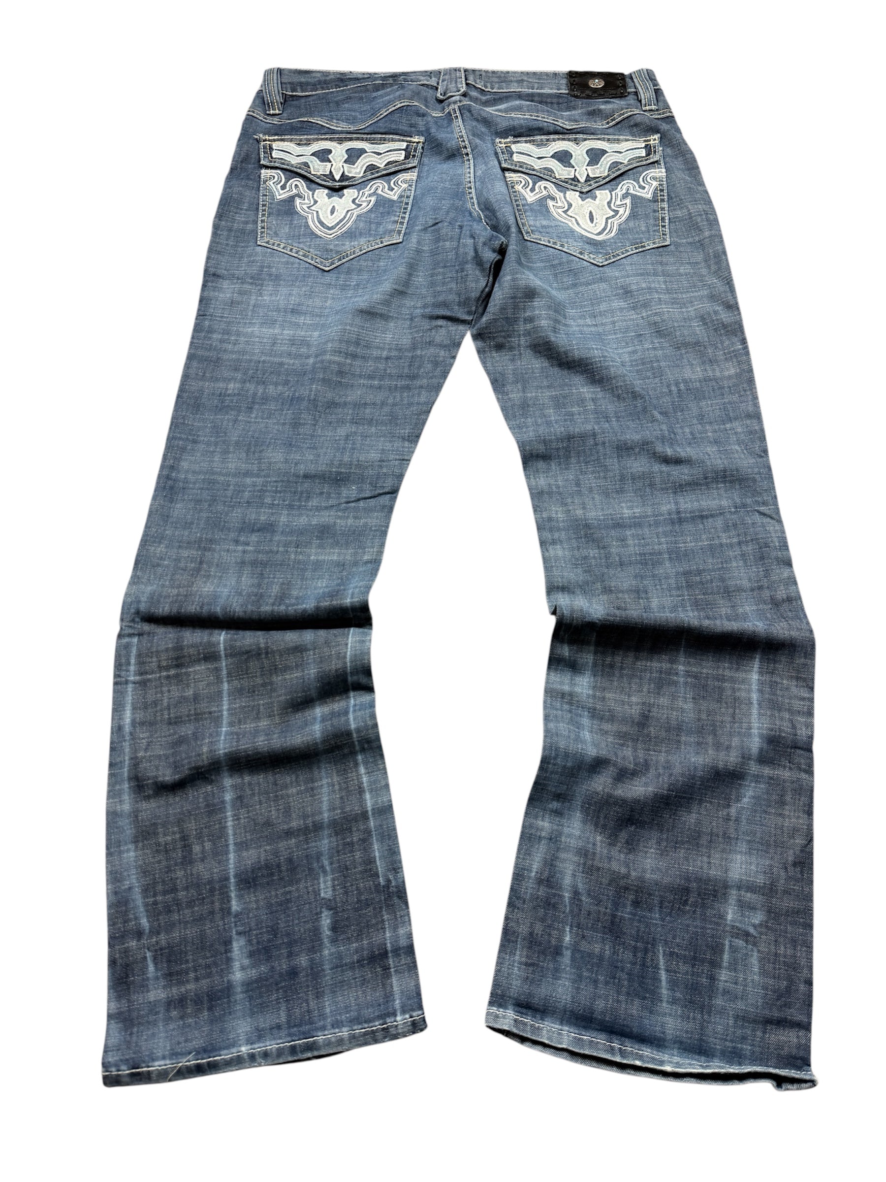 Antik Denim Vintage Jeans Backprint Y2K Straight Fit 2005 XL