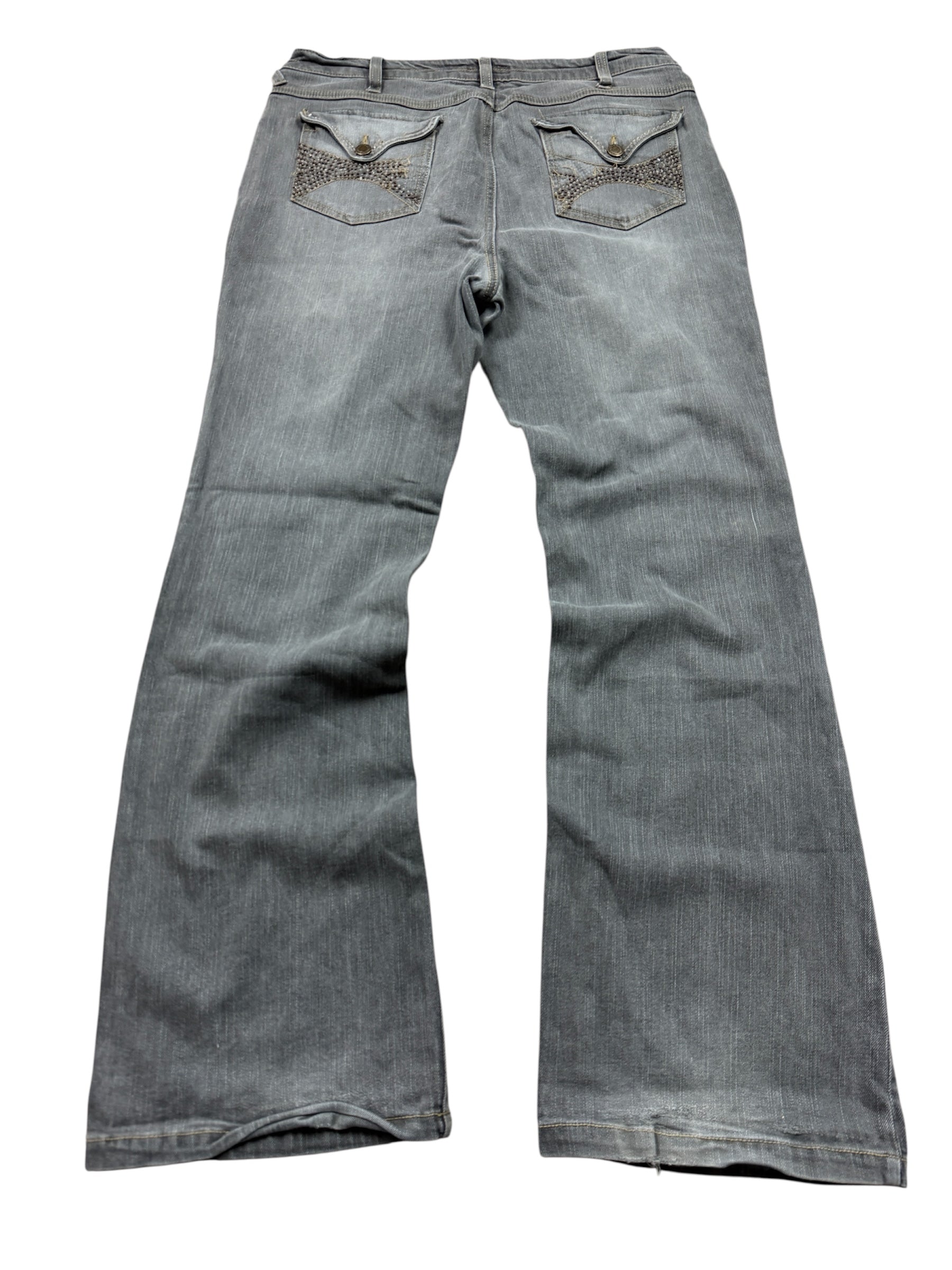 Faded Glory Vintage Jeans Backprint Y2K Bootcut Fit 2006 M Damen