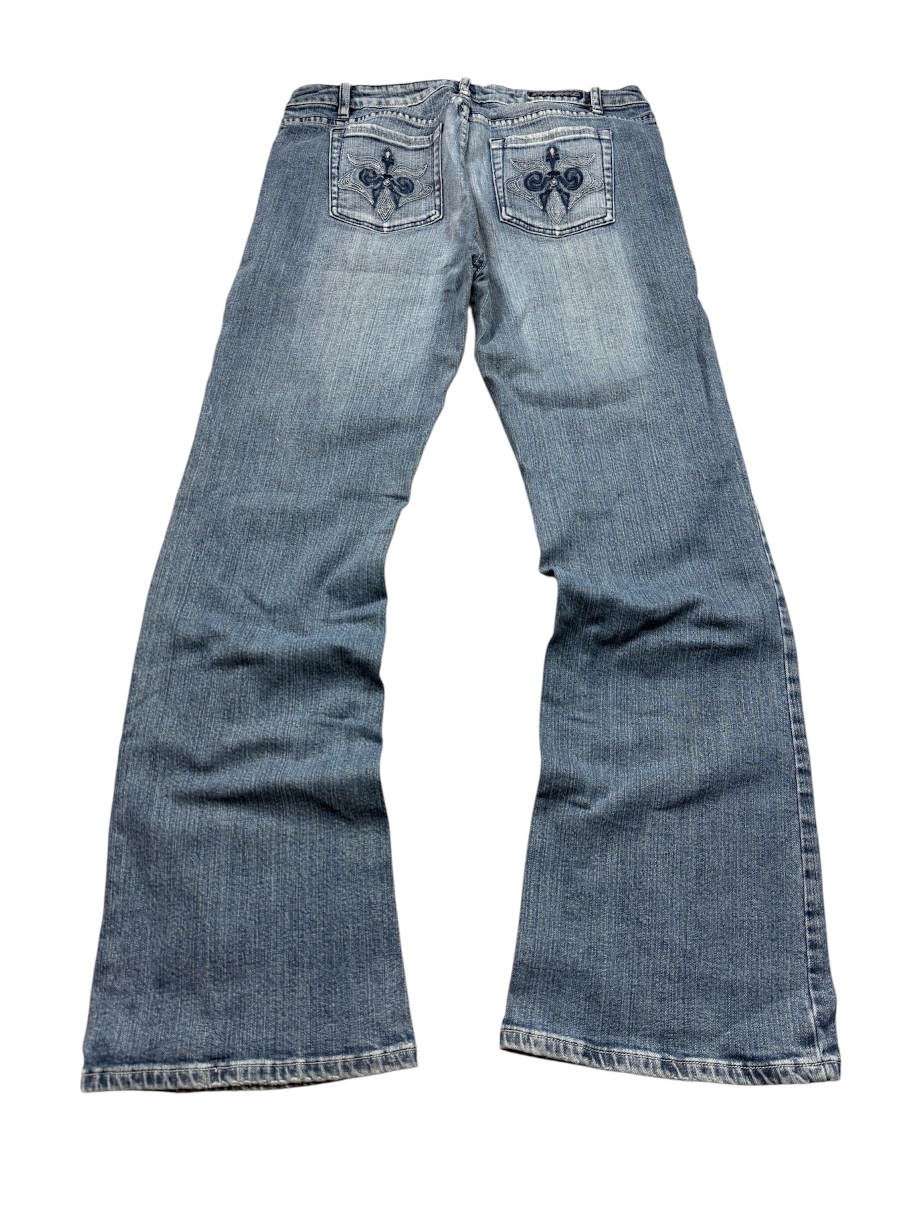 Lash Vintage Jeans Backprint Y2K Bootcut Fit 2005 L Damen