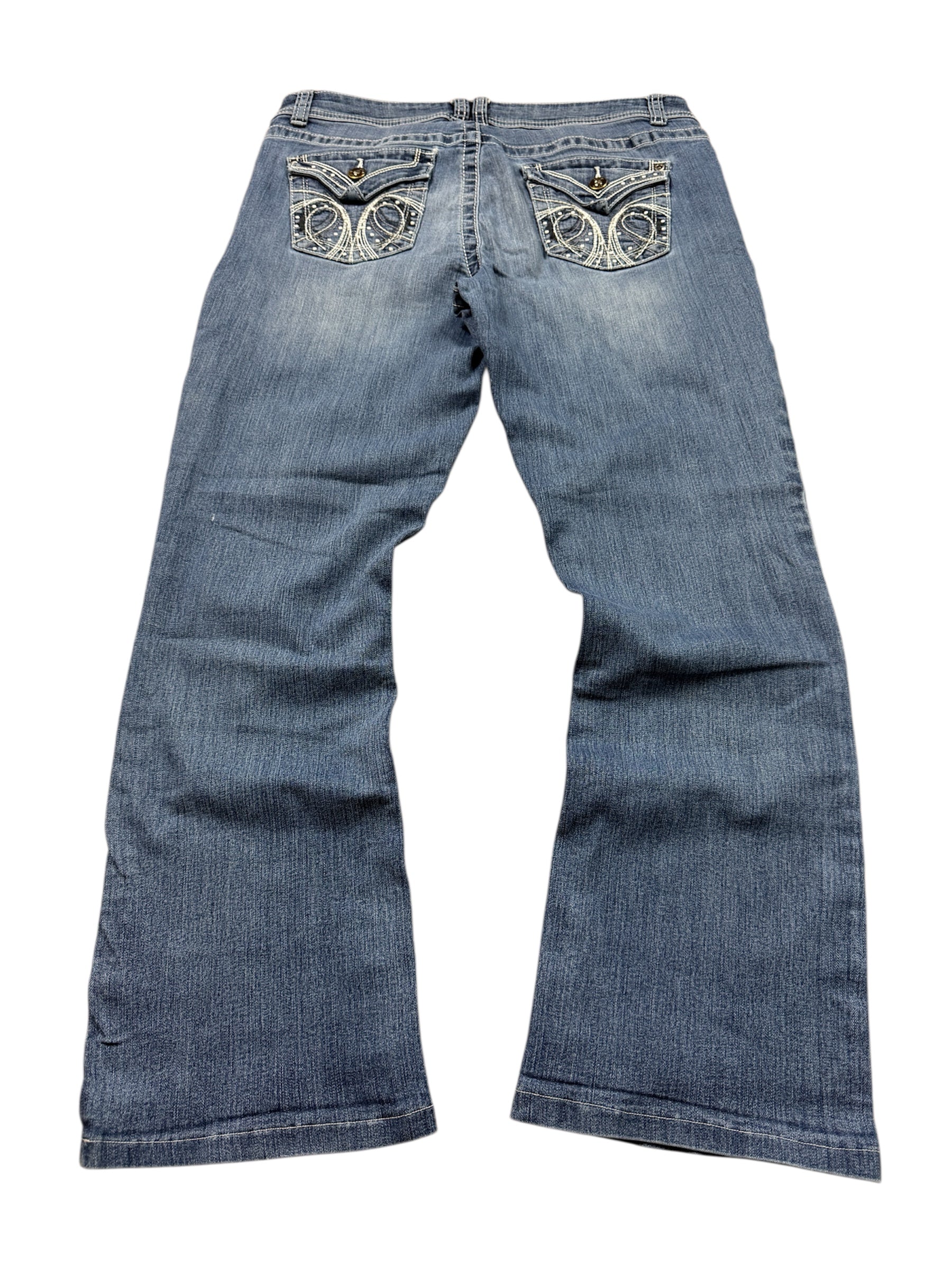 APT.9 Vintage Jeans Backprint Y2K Bootcut Fit 2007 M Damen